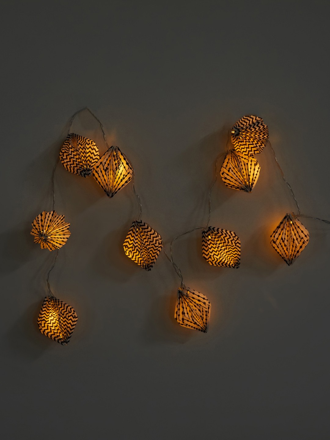

Home Centre Corsica Black and White Printed LED String Light - 10 Bulbs