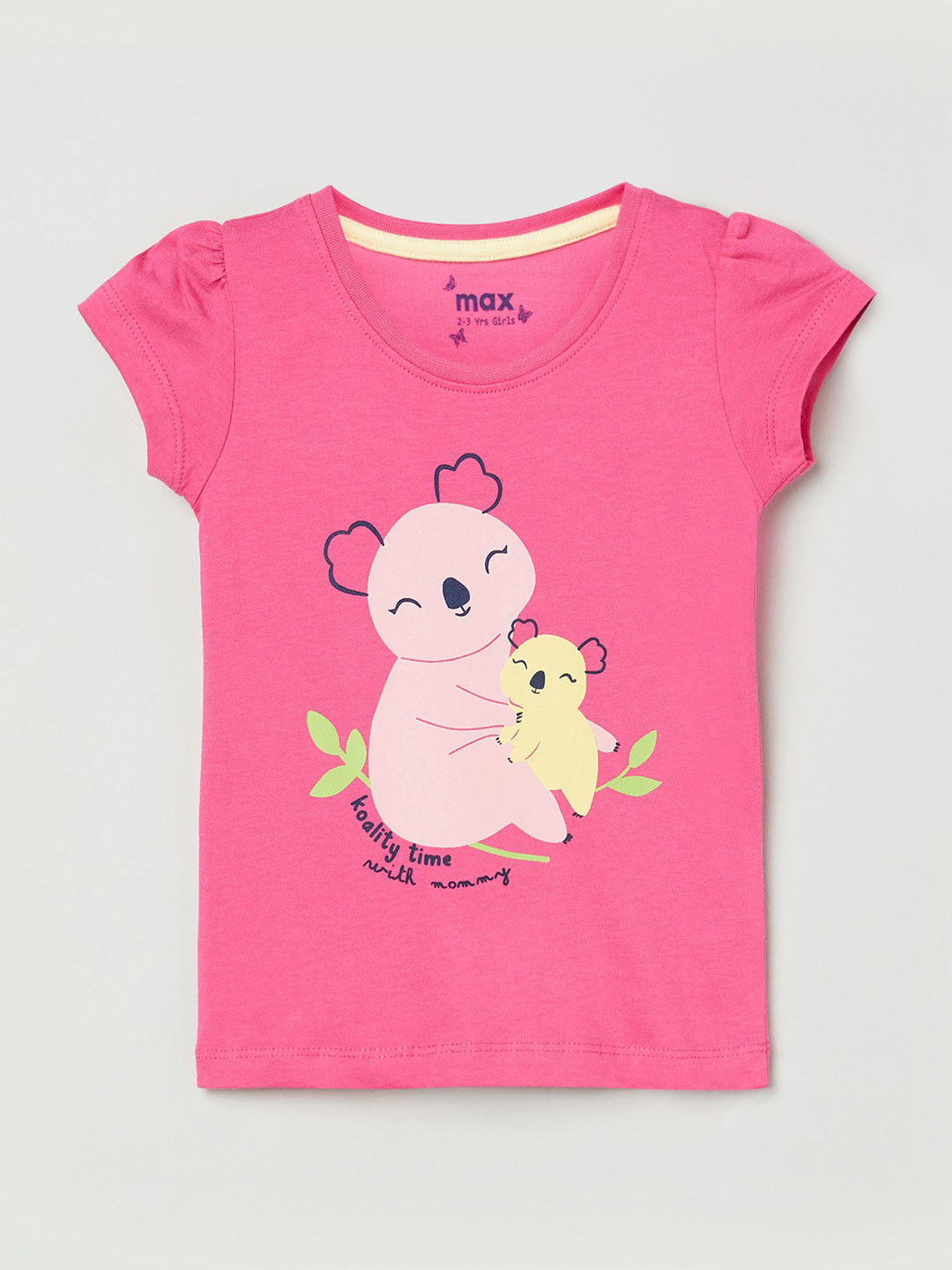 

max Fuchsia Print Pure Cotton Top