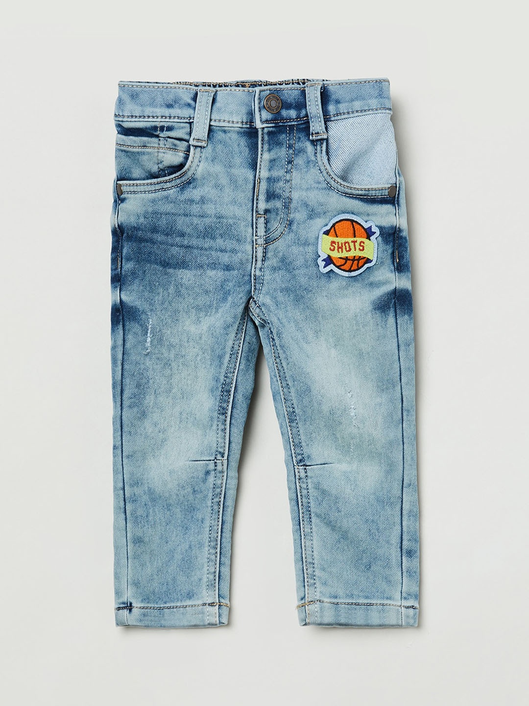 

max Boys Blue Clean Look Regular Fit Heavy Fade Jeans