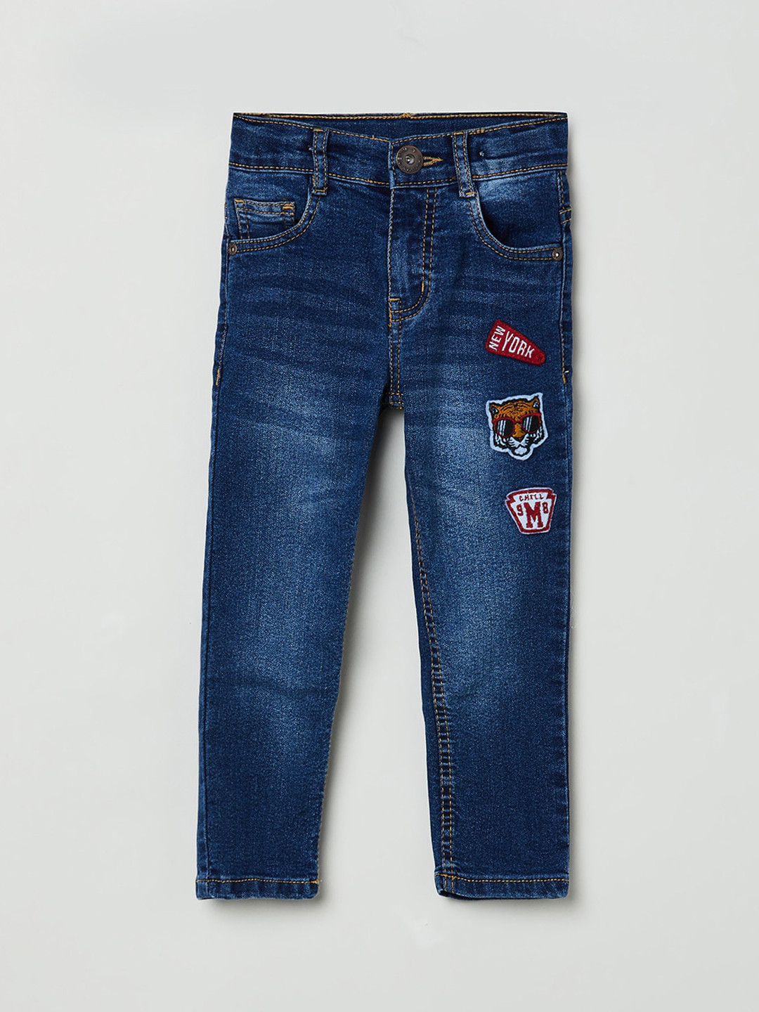 

max Boys Blue Low Distress Light Fade Jeans
