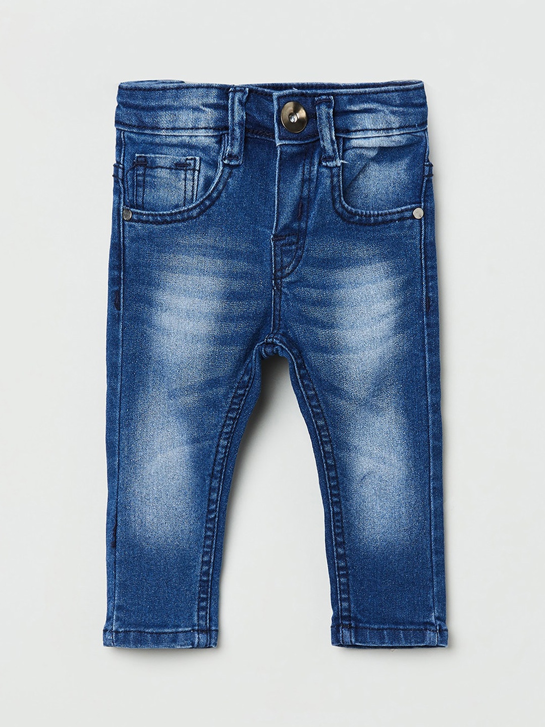

max Boys Blue Heavy Fade Jeans