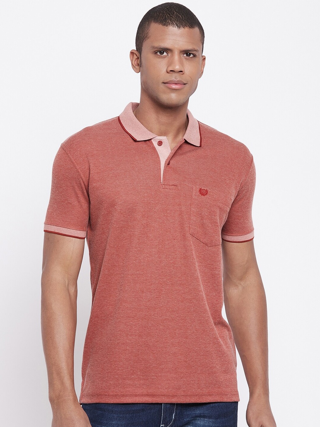 

Duke Men Red Polo Slim Fit T-shirt