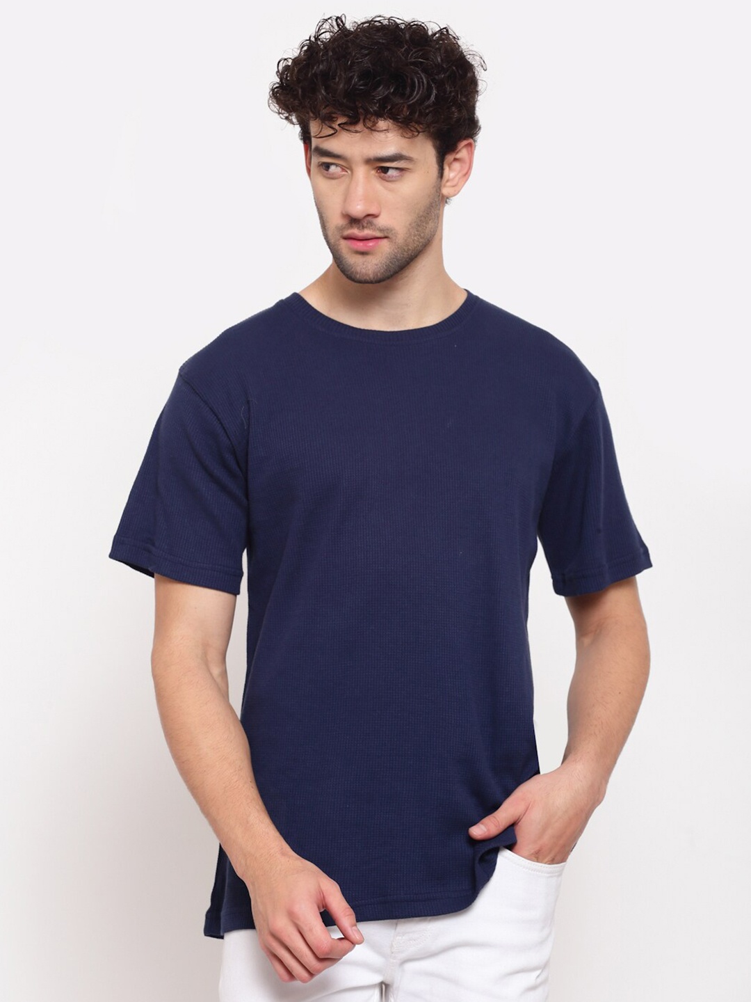 

PAUSE SPORT Men Blue Antimicrobial T-shirt