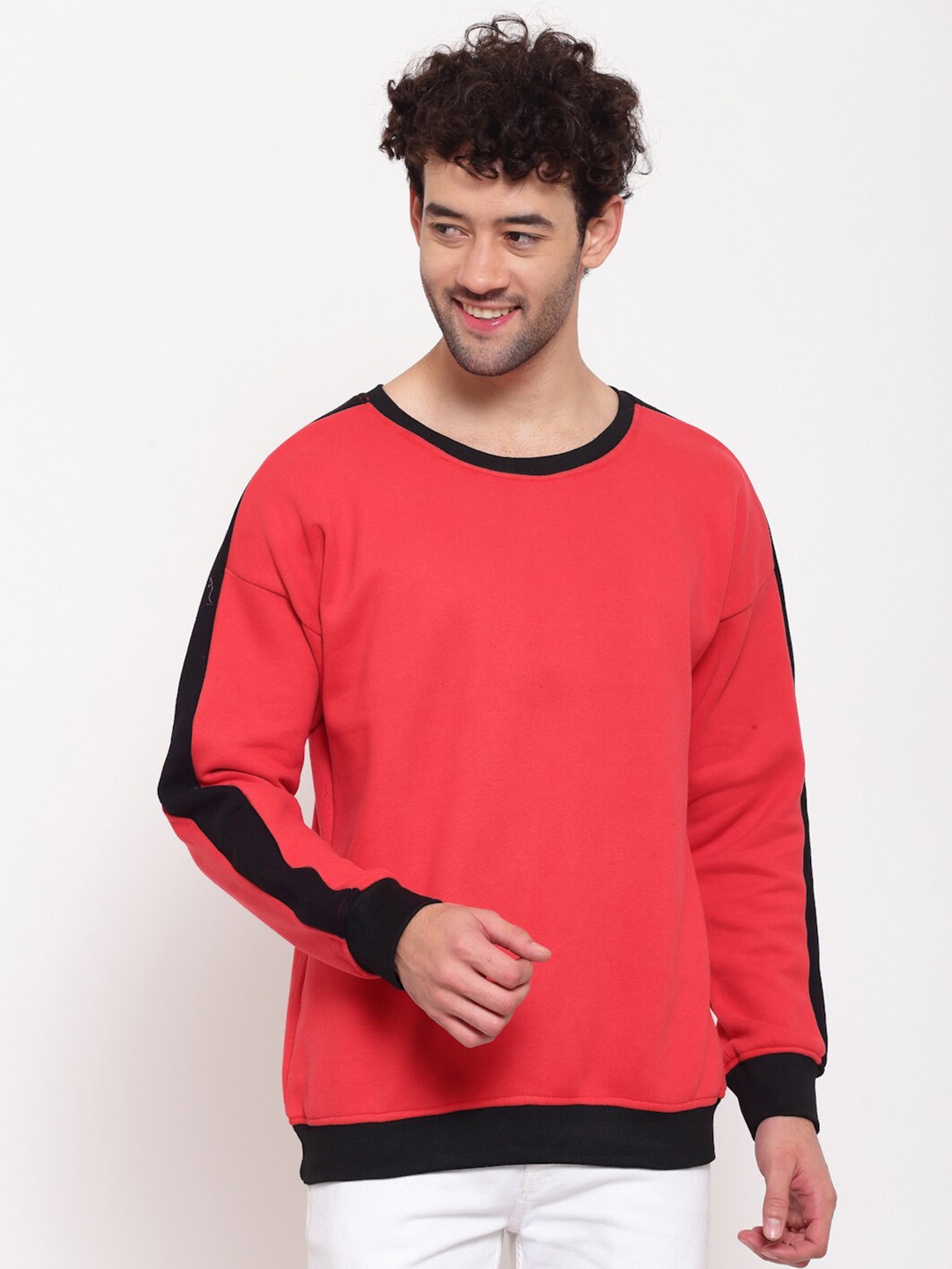 

PAUSE SPORT Men Red Cotton Sweatshirt