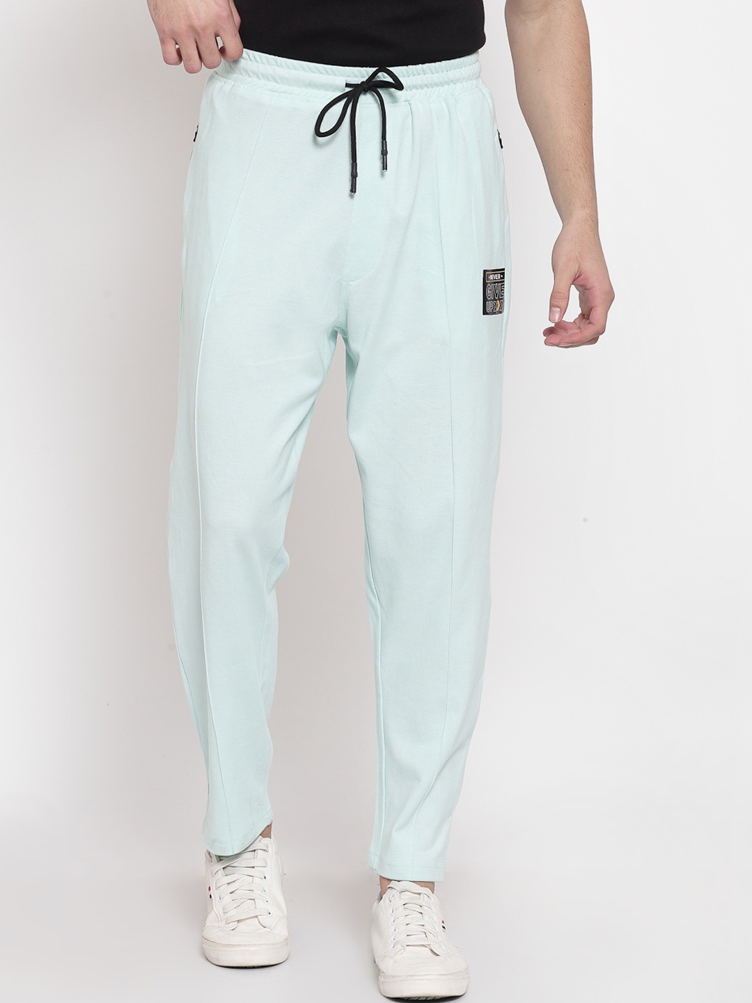 

PAUSE SPORT Men Sea Green Regular Fit Antimicrobial Track Pants