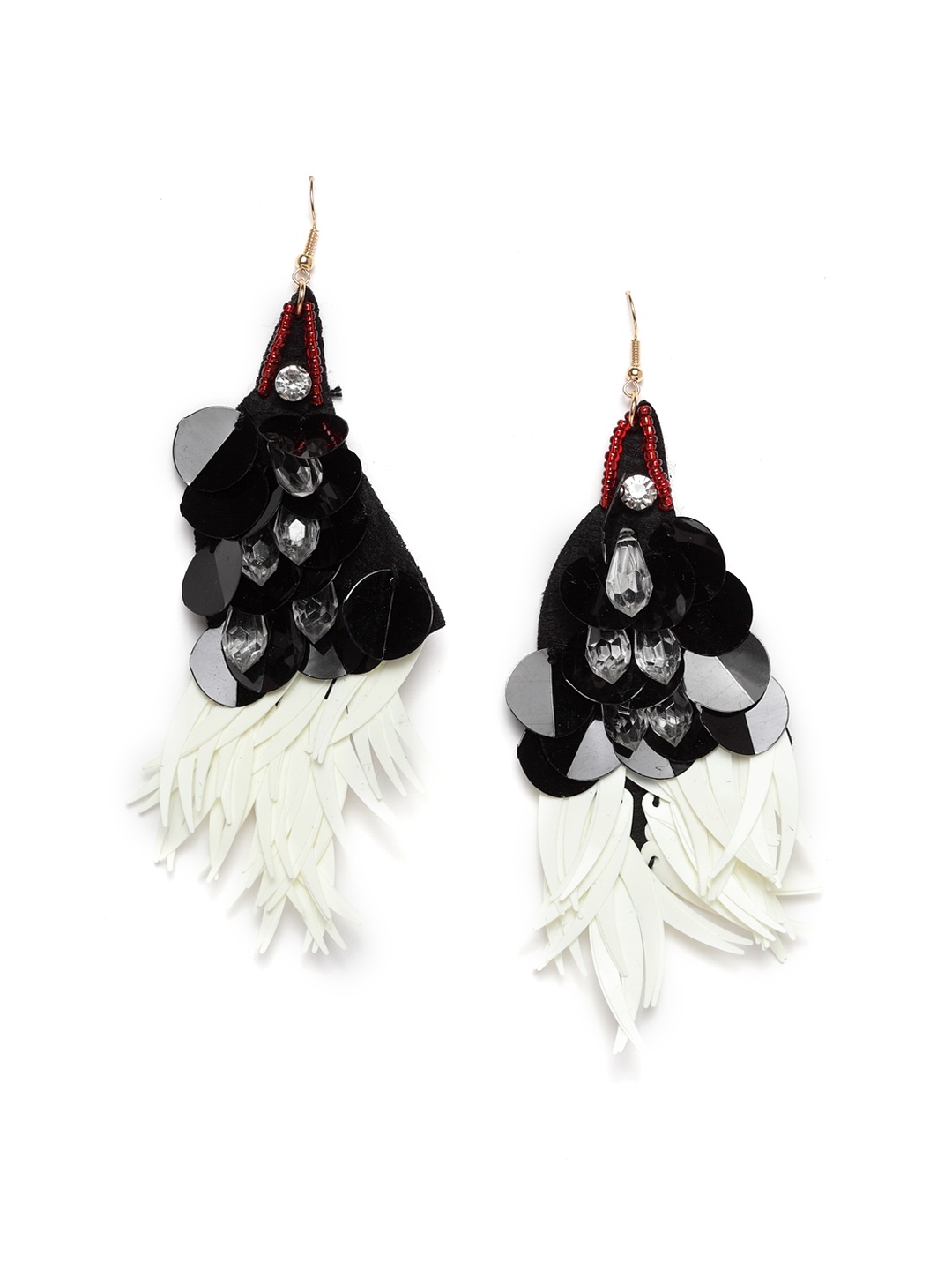 

Wild & Free Rhodium-Plated Black Contemporary Drop Earrings