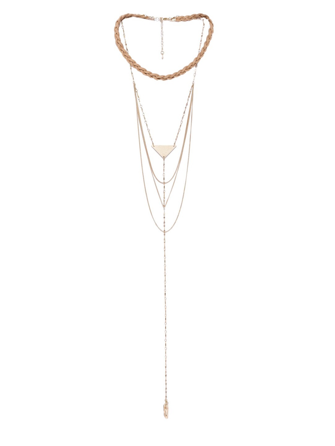 

Wild & Free Brown & Gold-Plated Handcrafted Layered Necklace