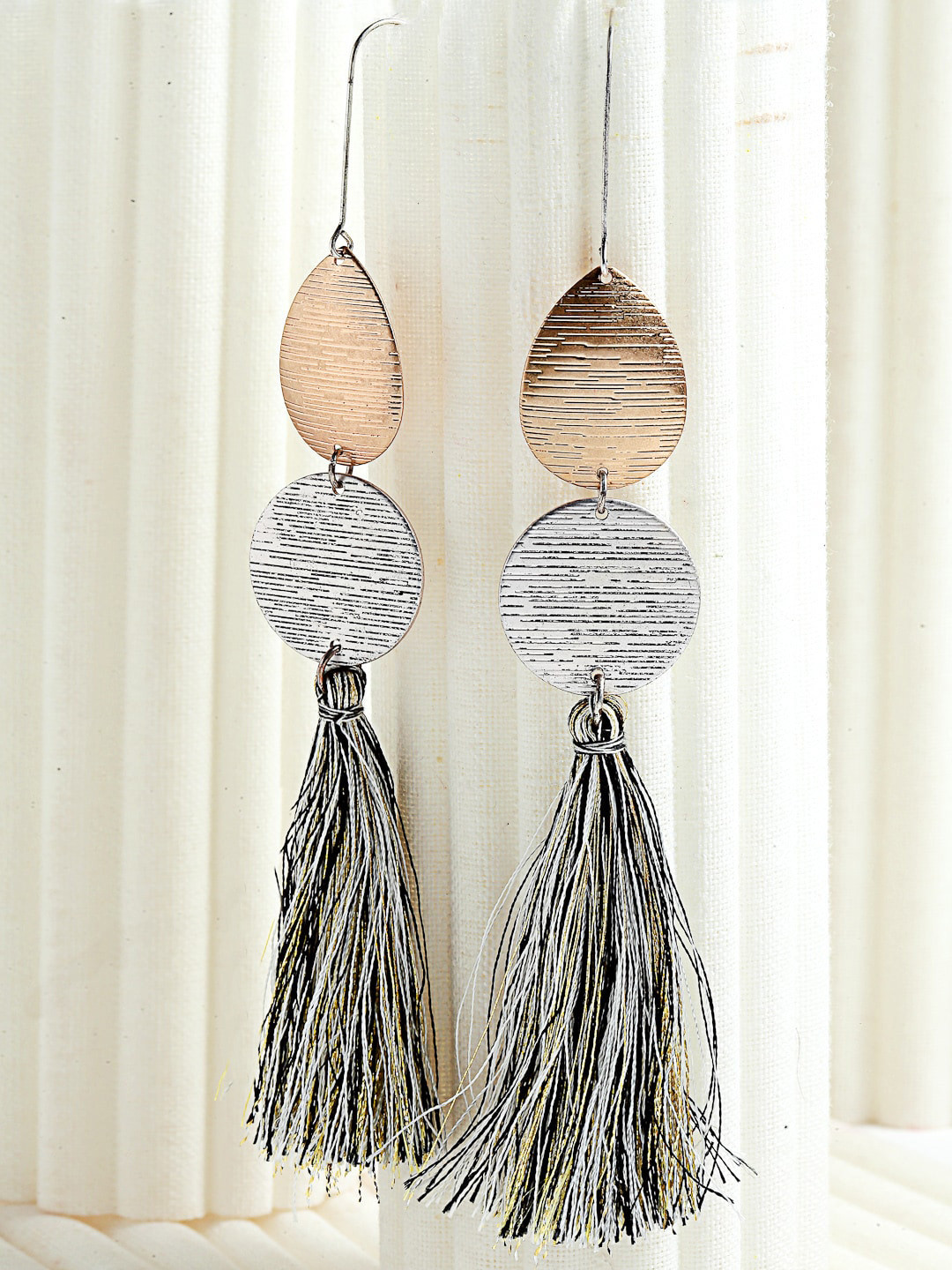 

Wild & Free Gold-Plated Quirky Tasseled Drop Earrings