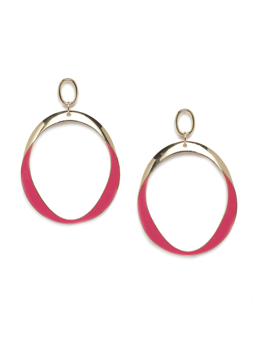 

Wild & Free Pink Contemporary Rhodium-Plated Drop Earrings