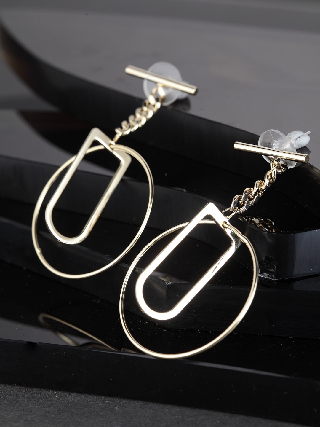

Wild & Free Gold-Plated Contemporary Drop Earrings