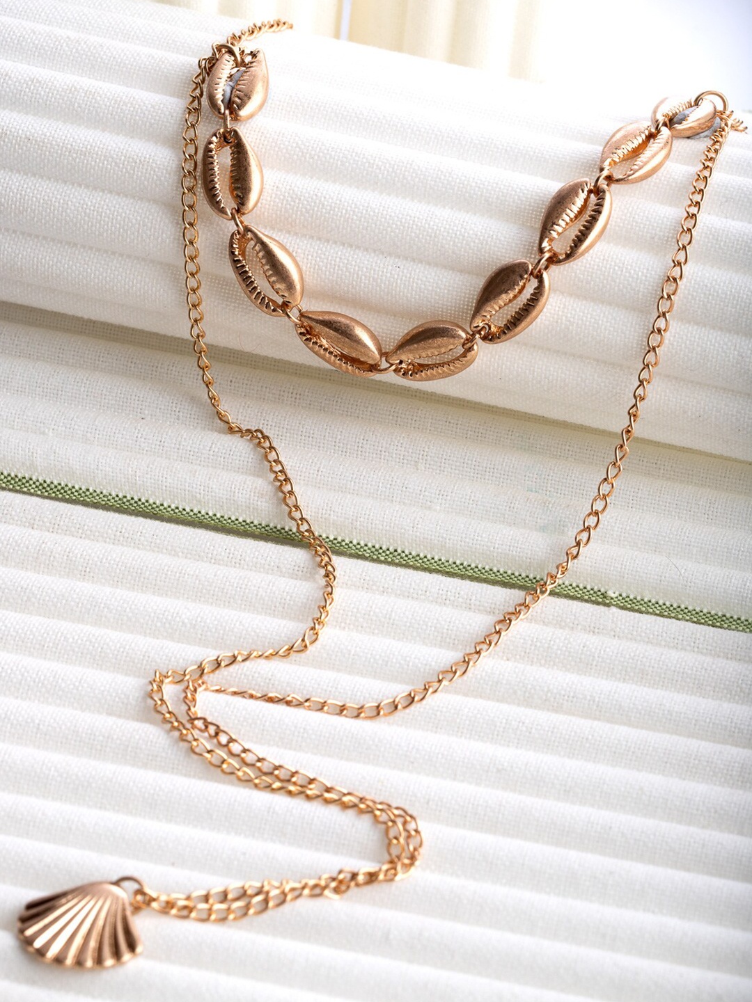 

Wild & Free Gold-Plated Shell Charm Layered Necklace