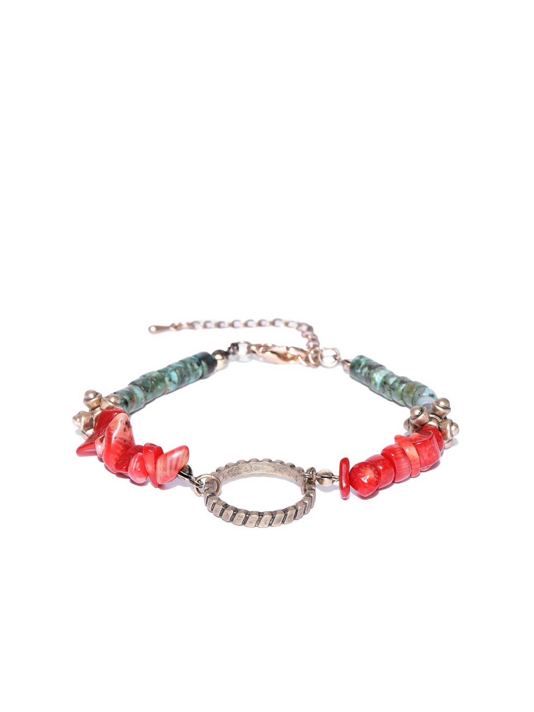 

Wild & Free Women Gold-Toned & Red Charm Bracelet