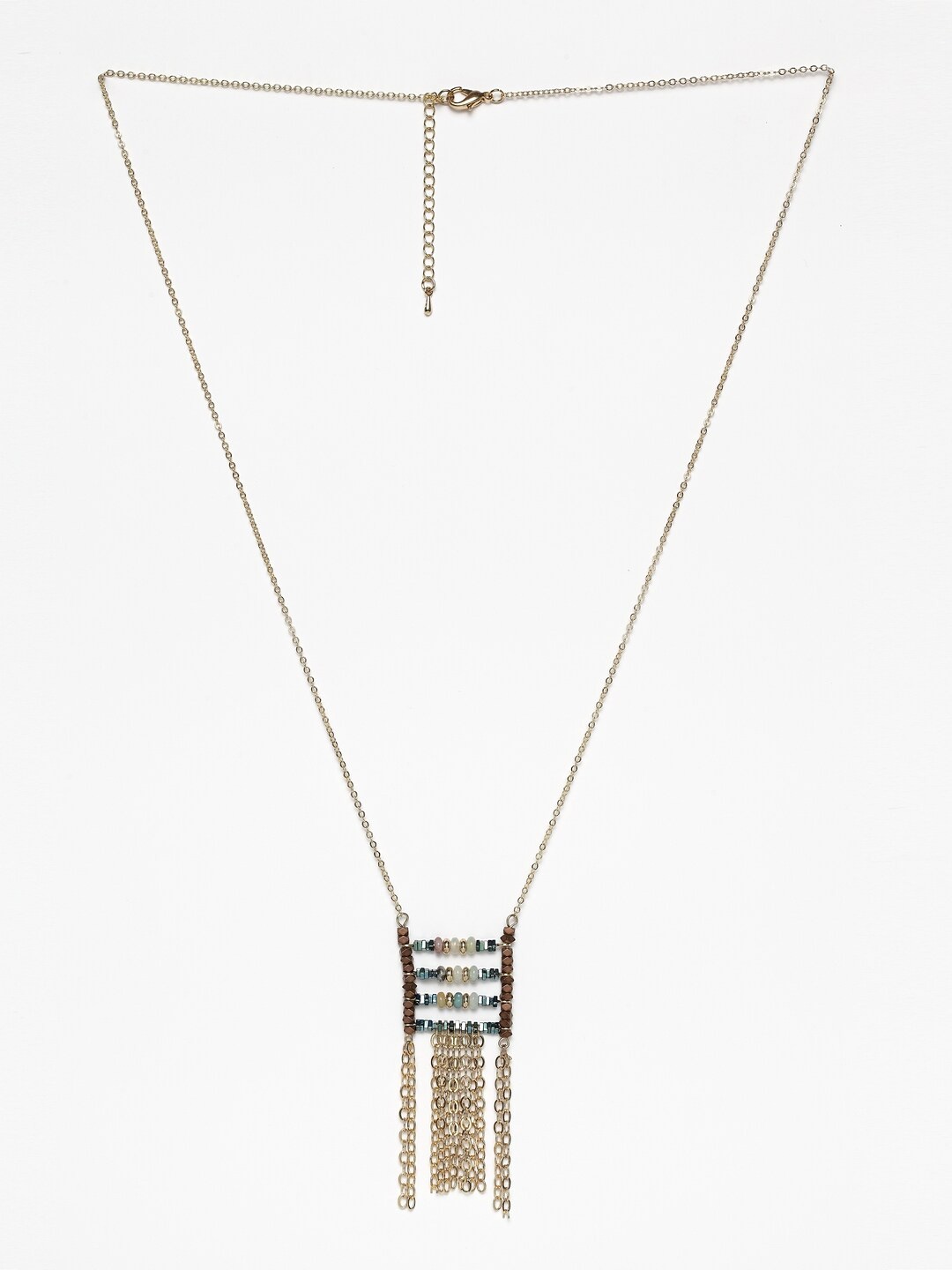 

Wild & Free Women Gold-Plated & Black Tassel Pendant Handcrafted Necklace