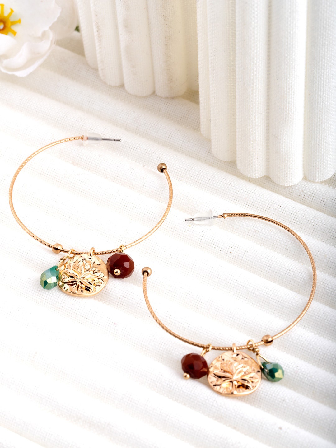 

Wild & Free Gold-Toned Circular Hoop Earrings