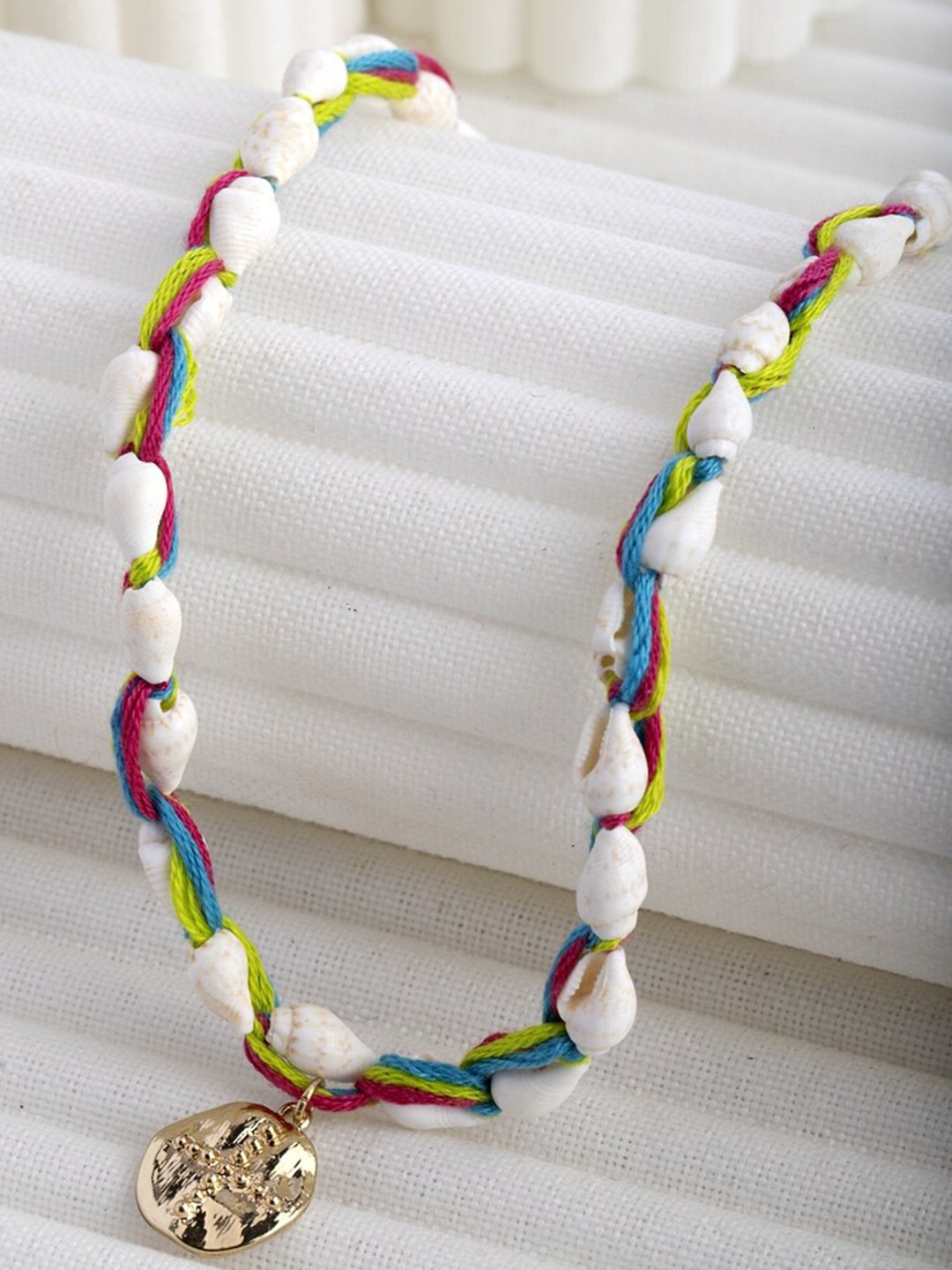 

Wild & Free Gold-Toned & White Gold-Plated Beaded Necklace