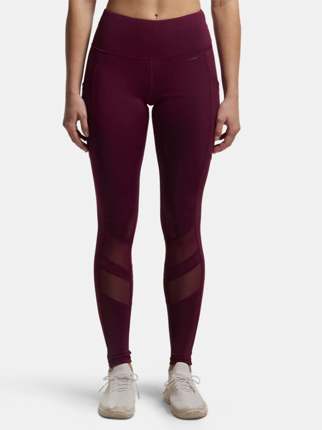 

Jockey Microfiber Stretch Performance Leggings with Breathable Mesh-MW38, Burgundy
