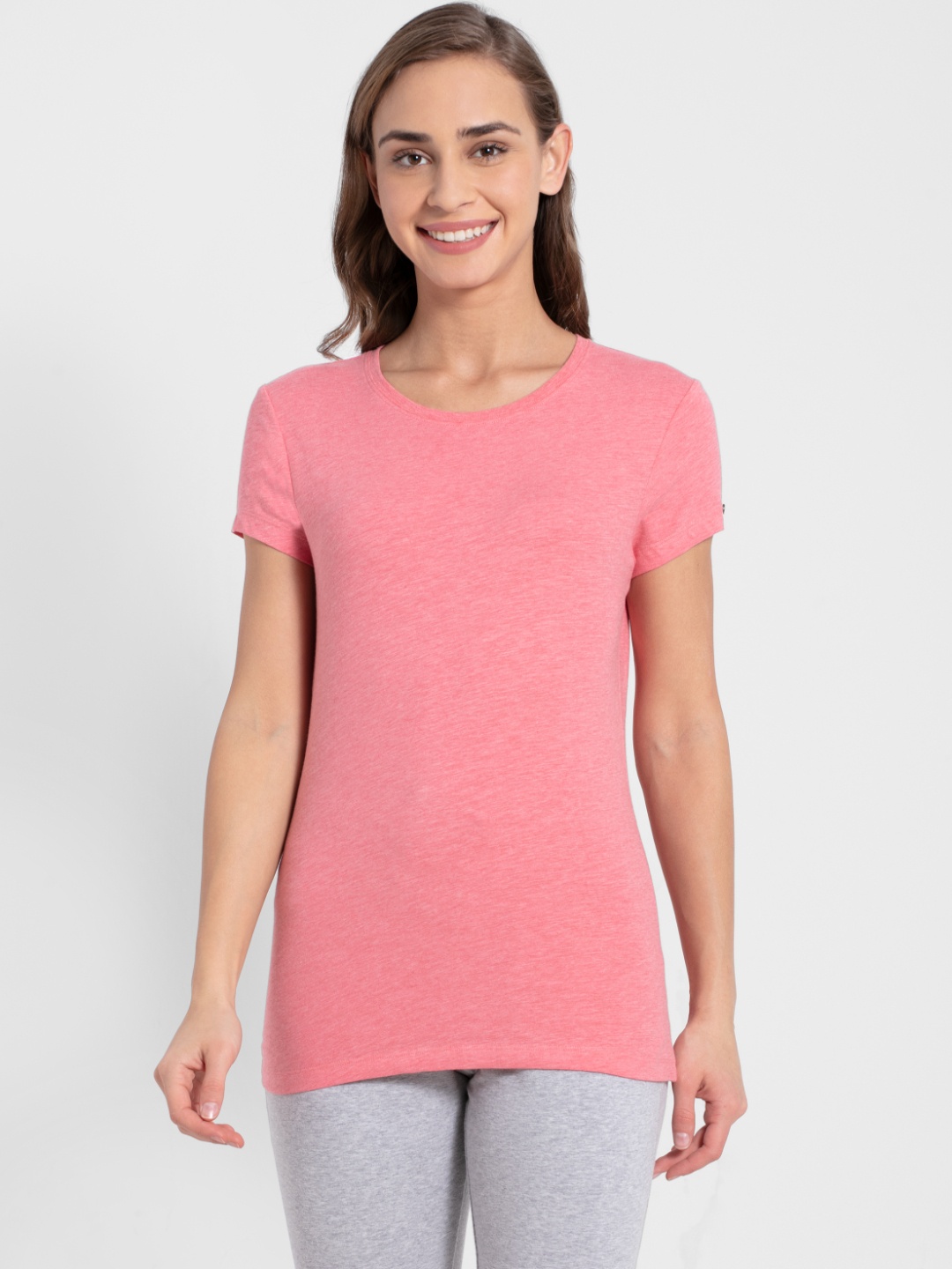 

Jockey Women Red Textured T-shirt
