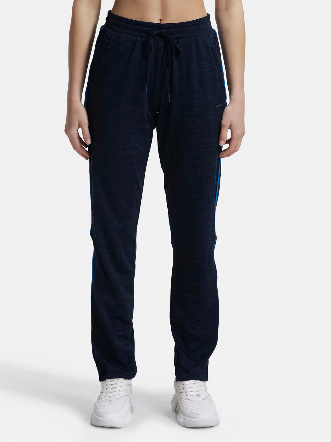 

Jockey Women Navy Blue Solid Relaxed Fit Yoga Track Pant with Rapid Dry Technology