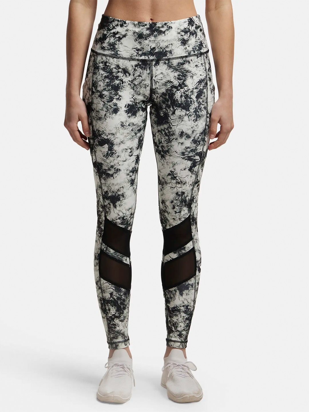 

Jockey Performance Printed Leggings with Breathable Mesh, Black