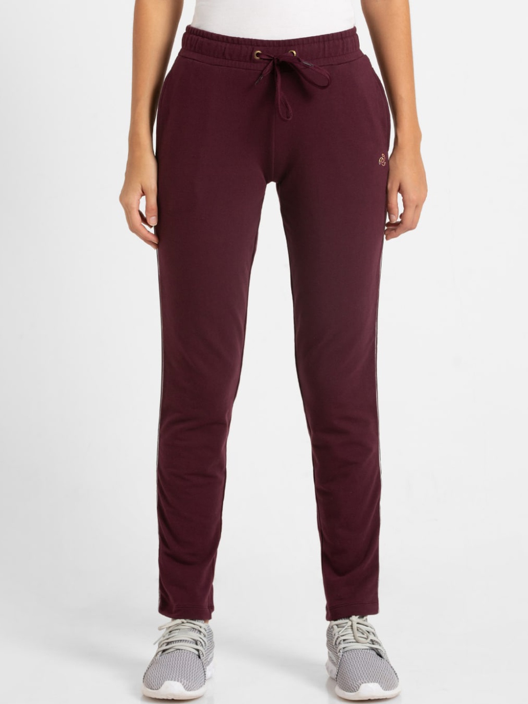 

Jockey Super Combed Cotton French Terry Straight Fit Trackpants with Side Pockets-AW60, Maroon