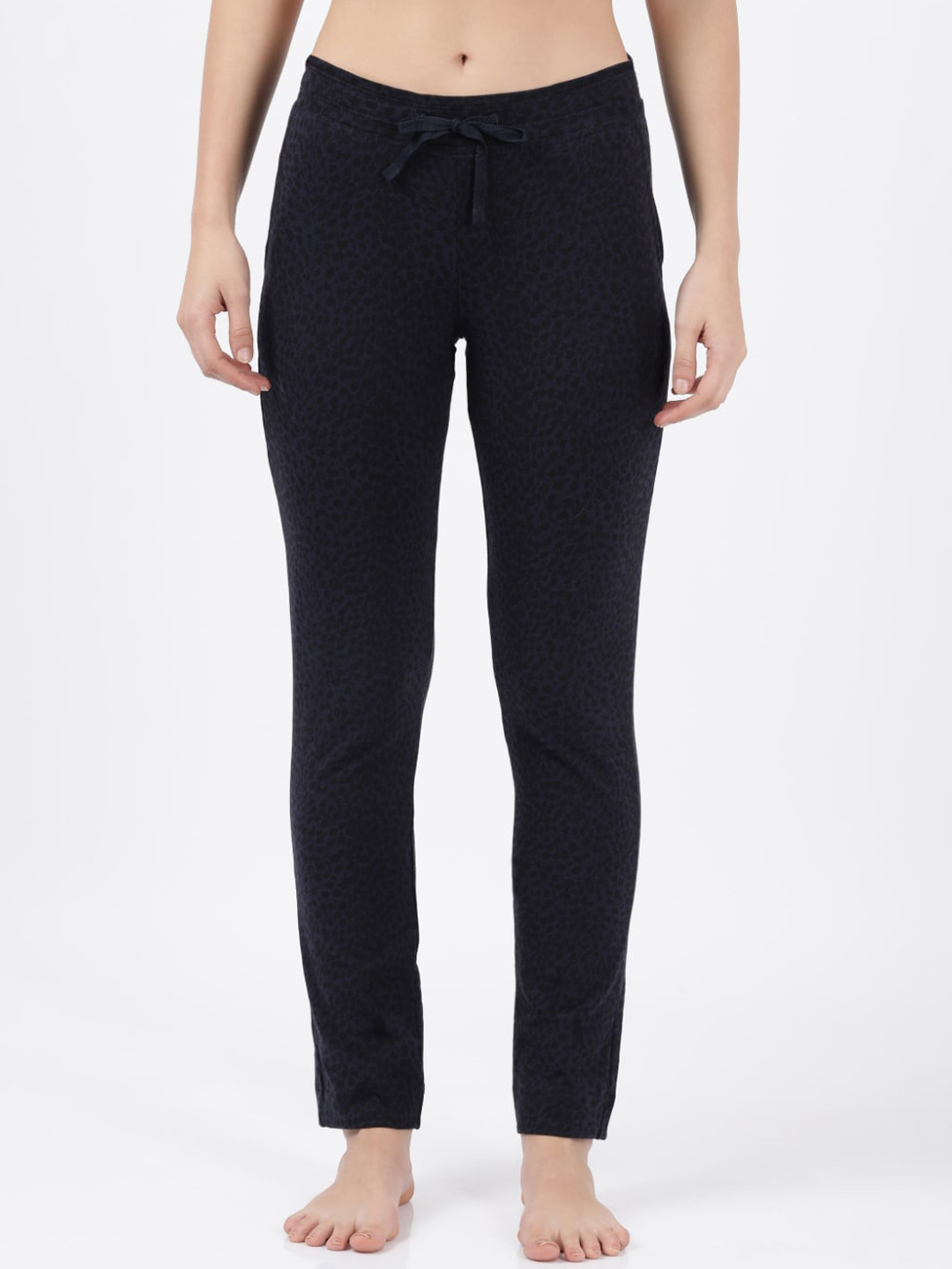 

Jockey Women Navy Blue Printed Lounge Pants