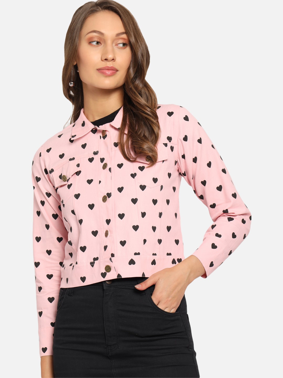 

FurryFlair Women Pink Crop Outdoor Tailored Jacket