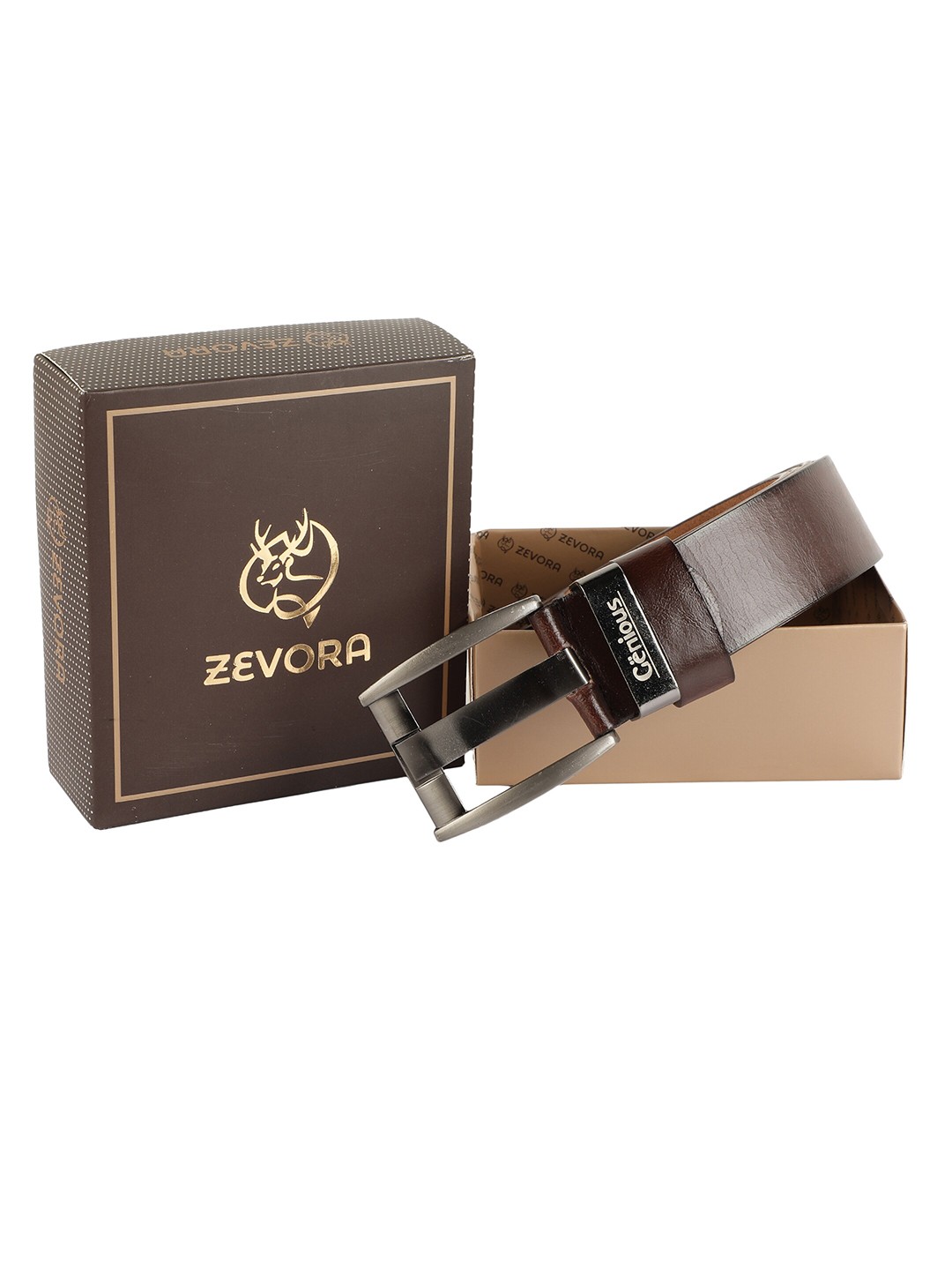 

ZEVORA Men Brown Solid Belt