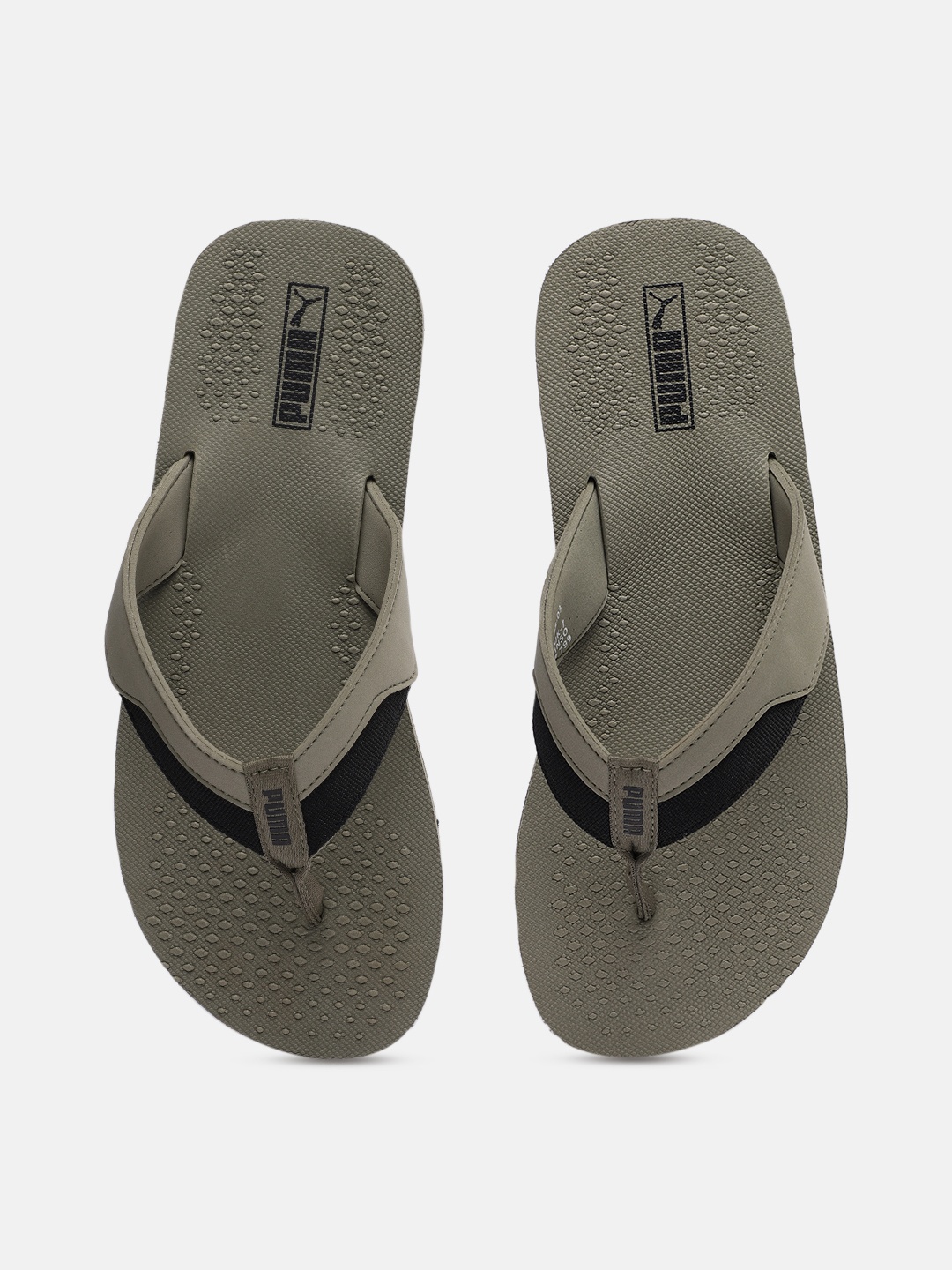 

Puma Unisex Olive Green Solid Thong Flip-Flops