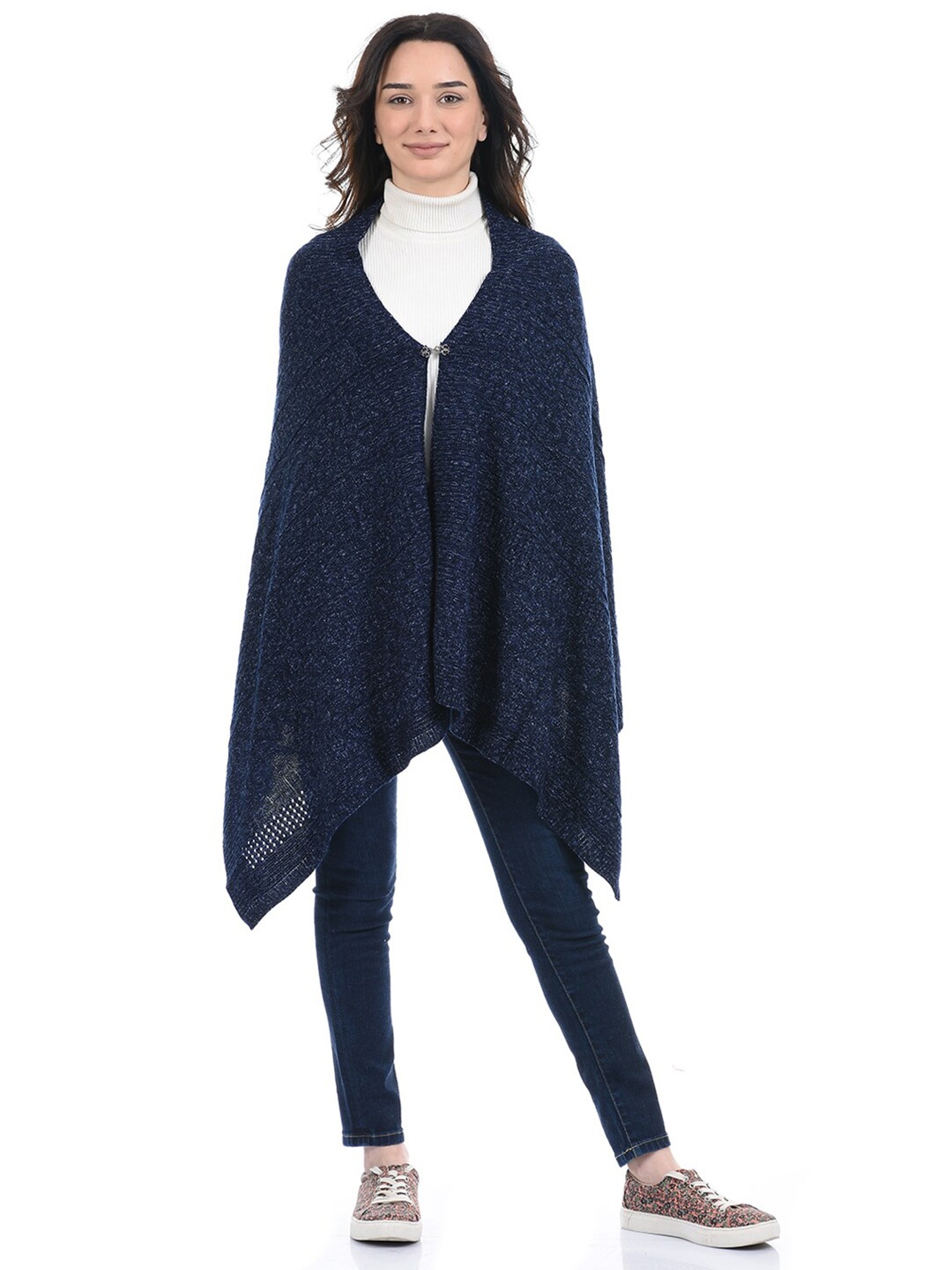 

American Eye Women Navy Blue Shrug