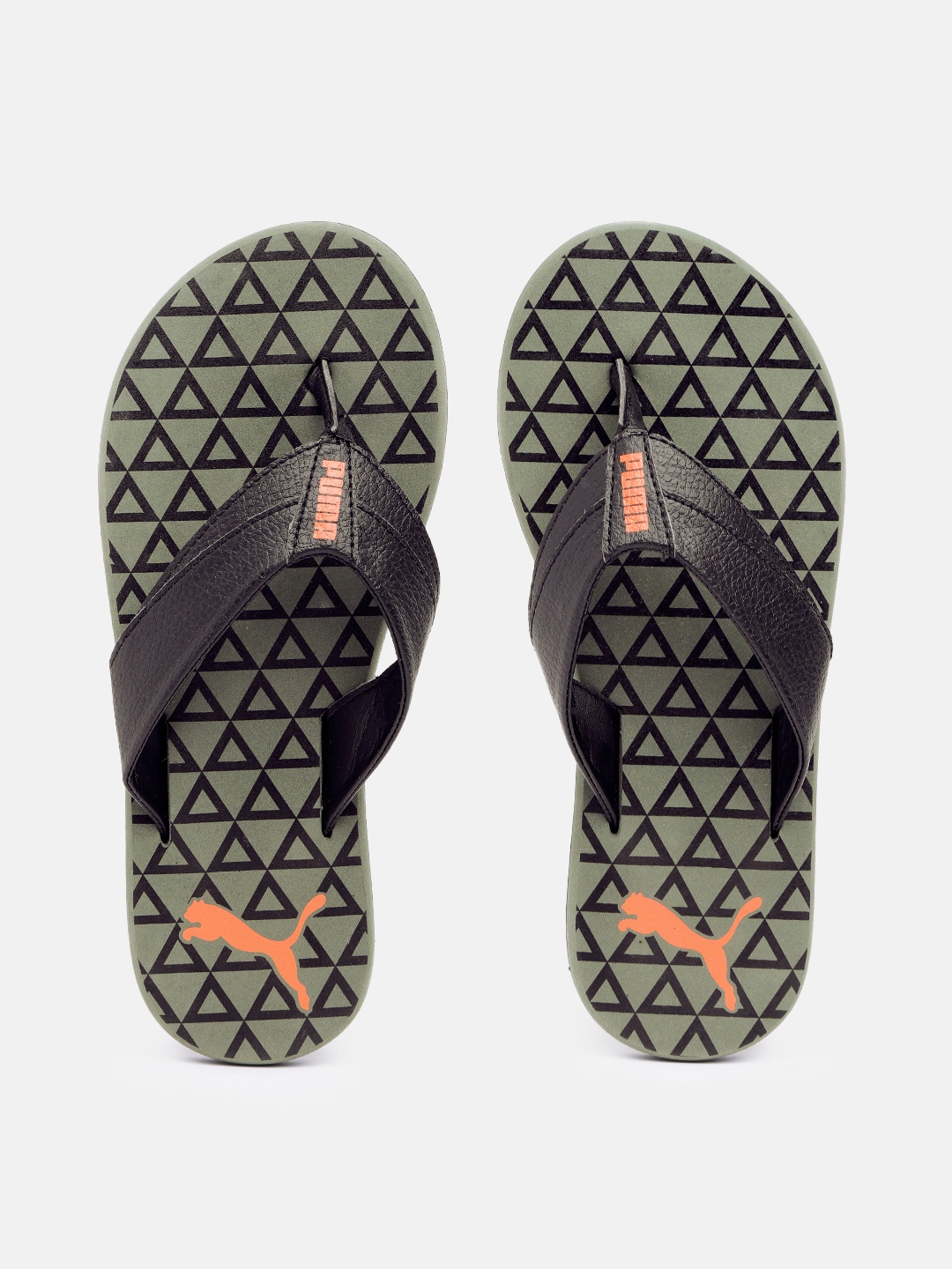 

Puma Men Black & Green Deal Printed Thong Flip-Flops