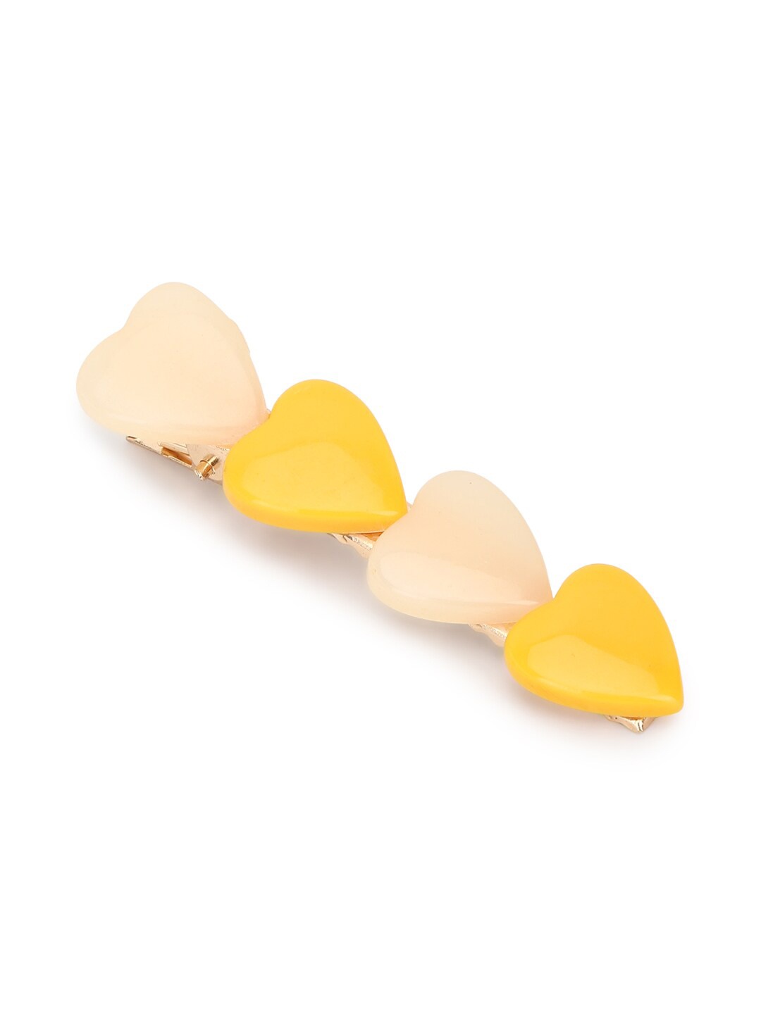 

FOREVER 21 Women Yellow Embellished Alligator Hair Clip