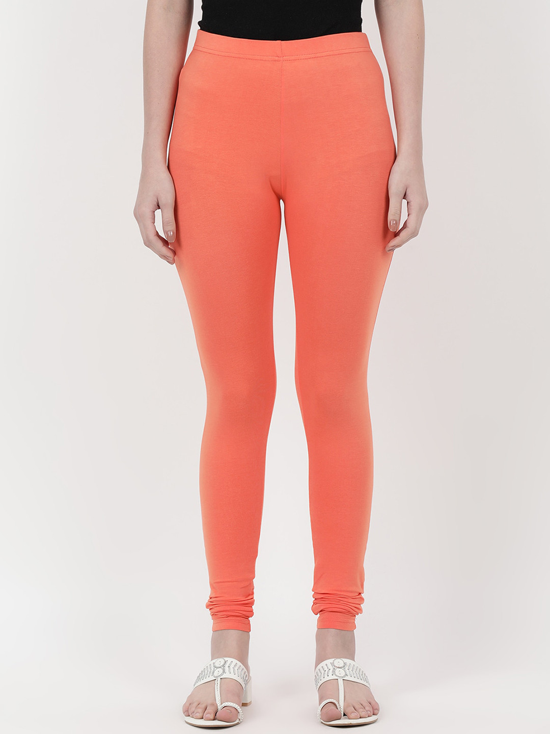 

V2 Value & Variety Women Peach-Coloured Solid Leggings