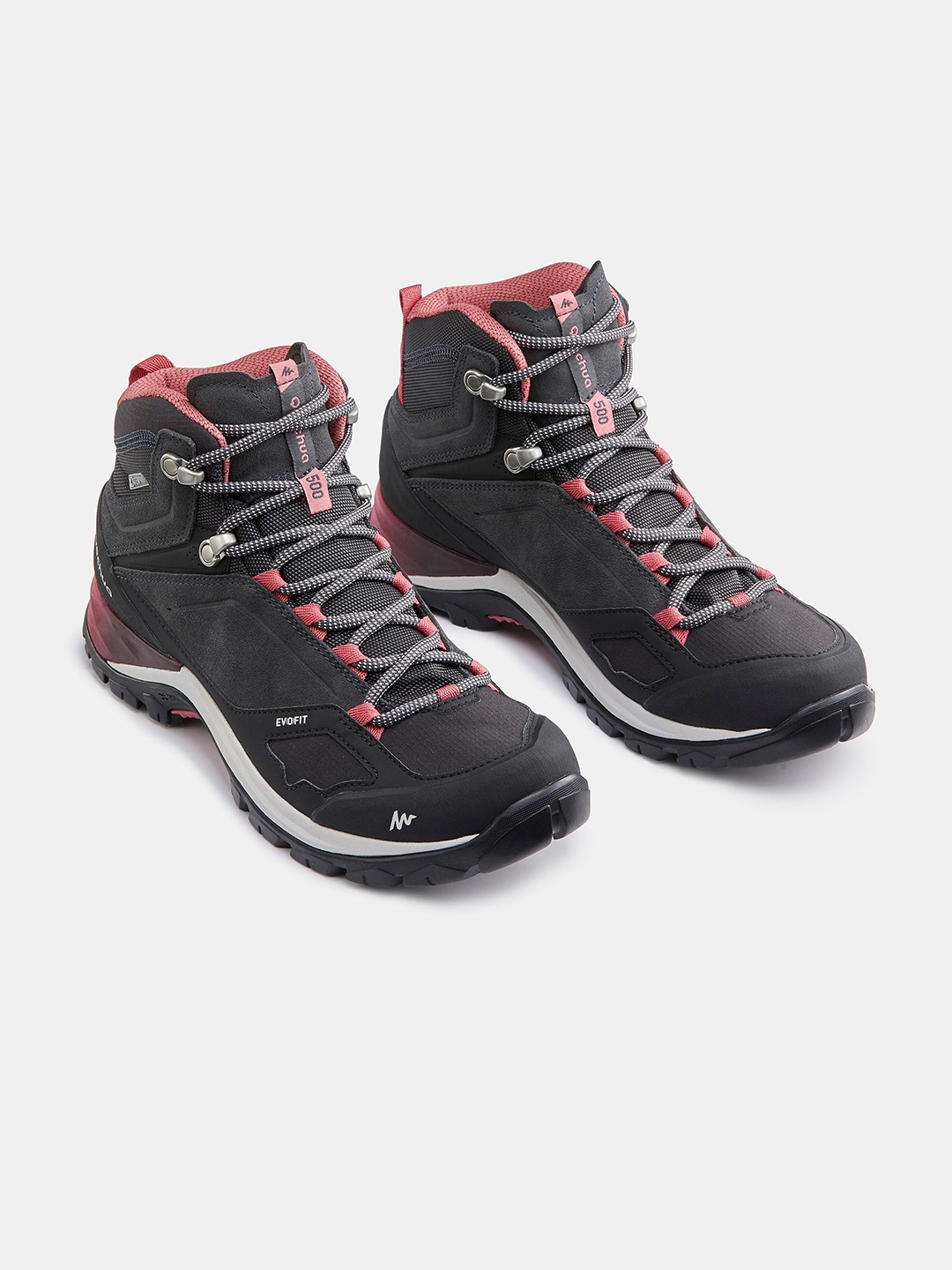 

Quechua By Decathlon Women Grey Textile Trekking Sports Shoes