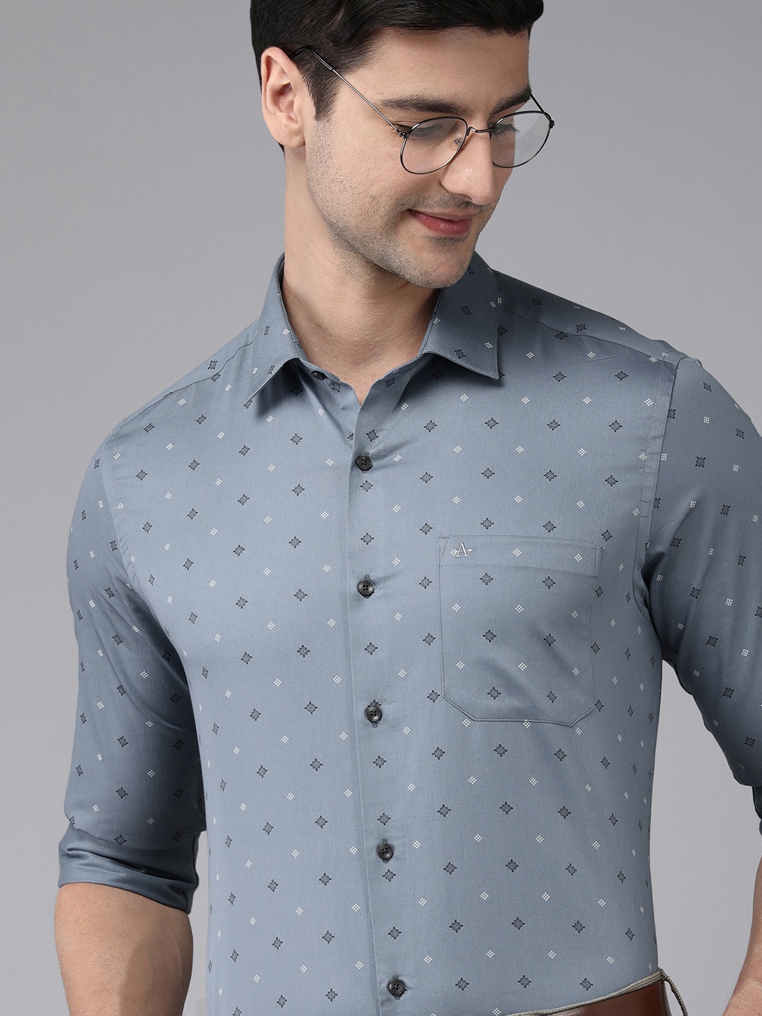 

Arrow Men Blue Manhattan Slim Fit Printed Formal Shirt
