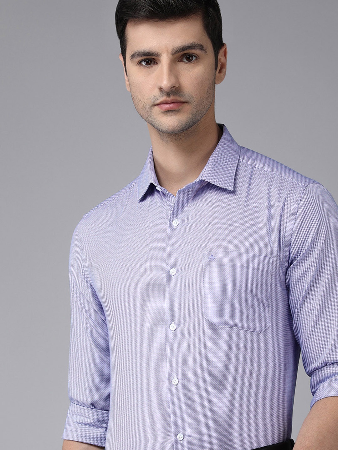 

Arrow Men Blue Original Slim Fit Micro Checks Formal Shirt