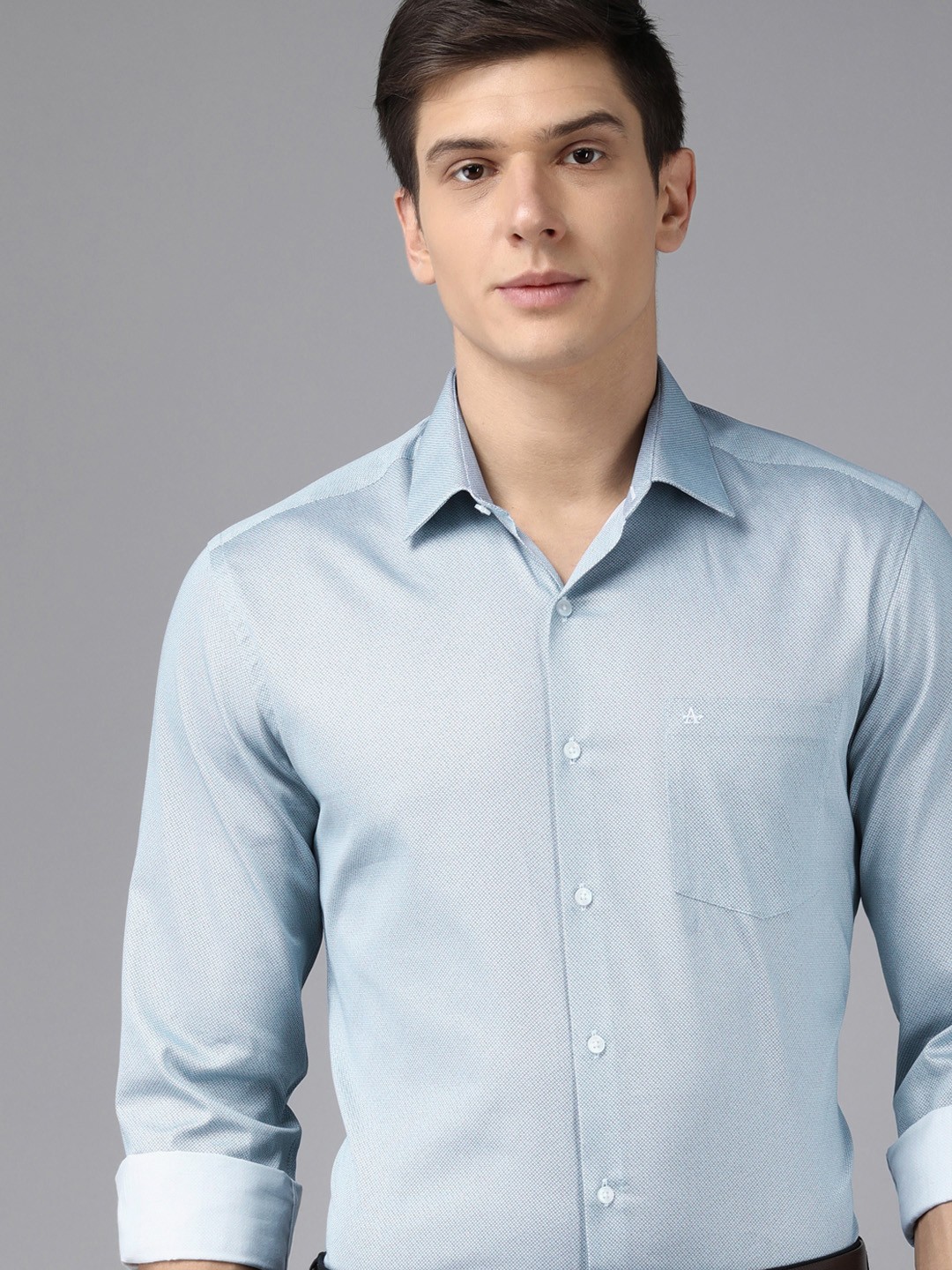 

Arrow Men Blue Original Micro Ditsy Printed Slim Fit Pure Cotton Formal Shirt
