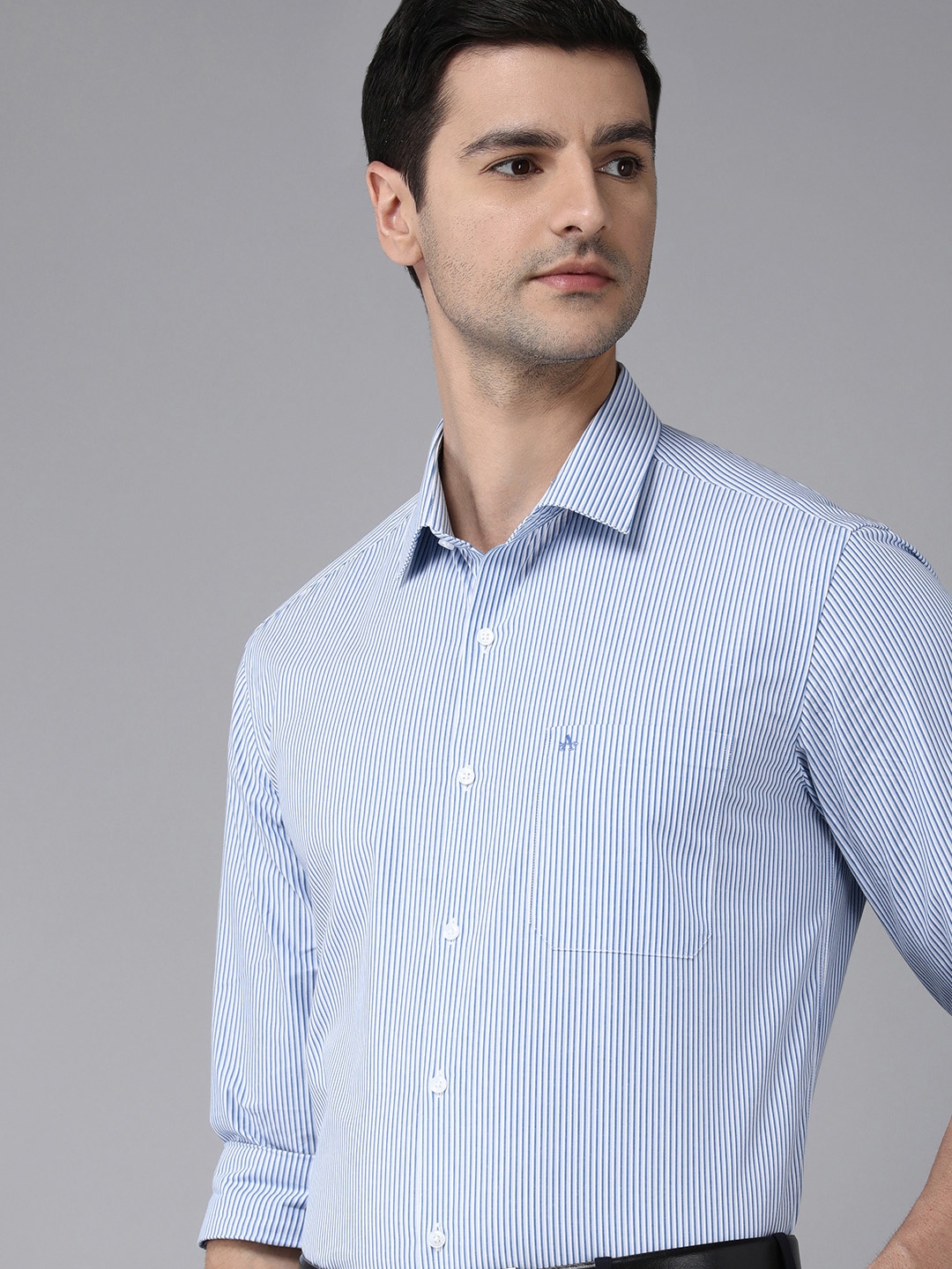 

Arrow Men Blue Original Stripes Printed Slim Fit Formal Shirt