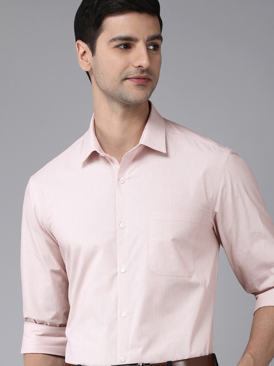 

Arrow Men Off White Manhattan Slim Fit Striped Formal Shirt