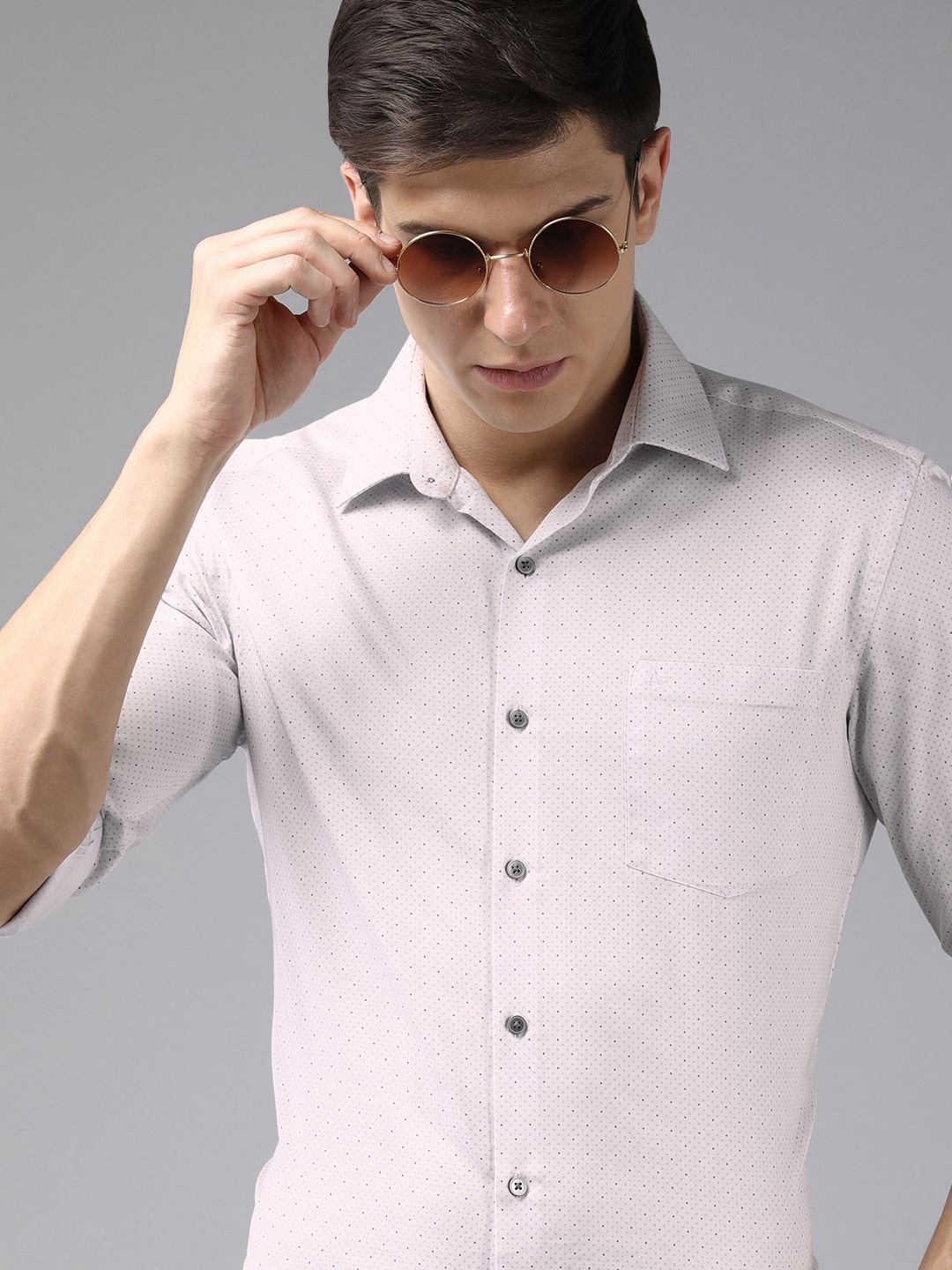 

Arrow Men Grey Original Slim Fit Printed Formal Shirt