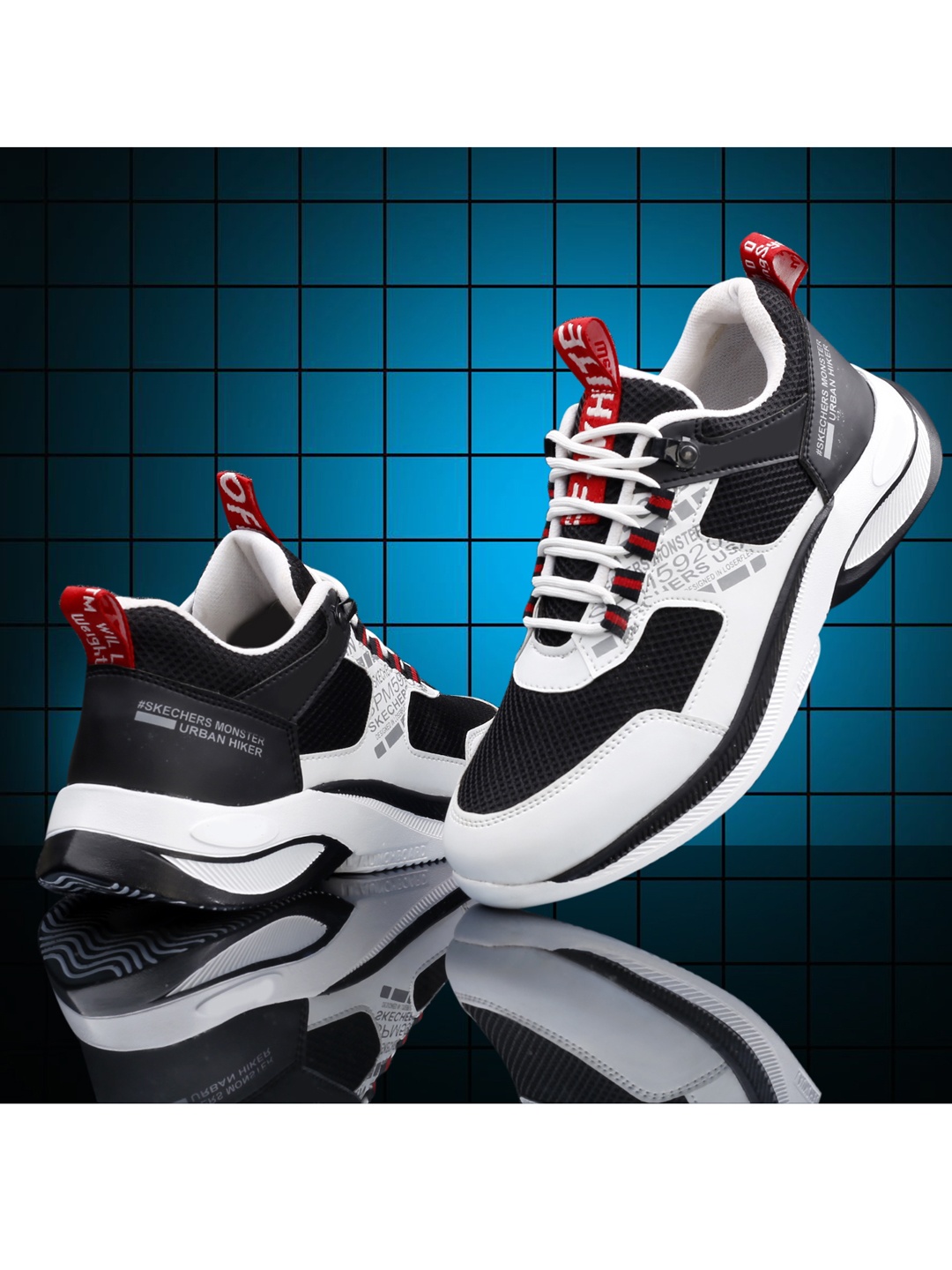 

Woakers Men White Colourblocked Sneakers