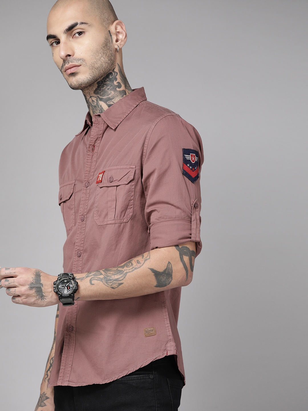 

The Roadster Lifestyle Co. Men Casual Shirt, Pink