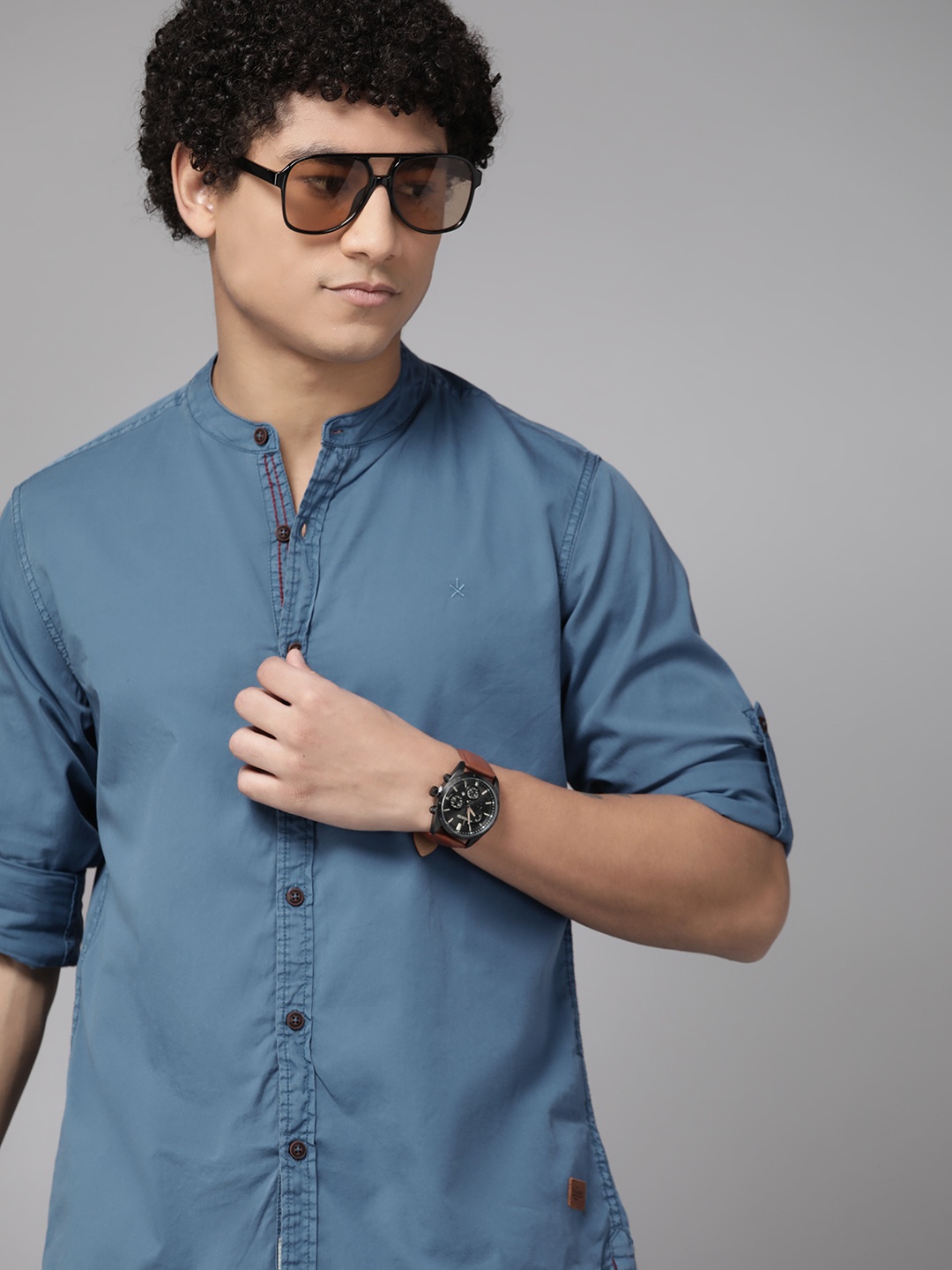 

Roadster The Lifestyle Co. Men Cotton Casual Shirt, Teal