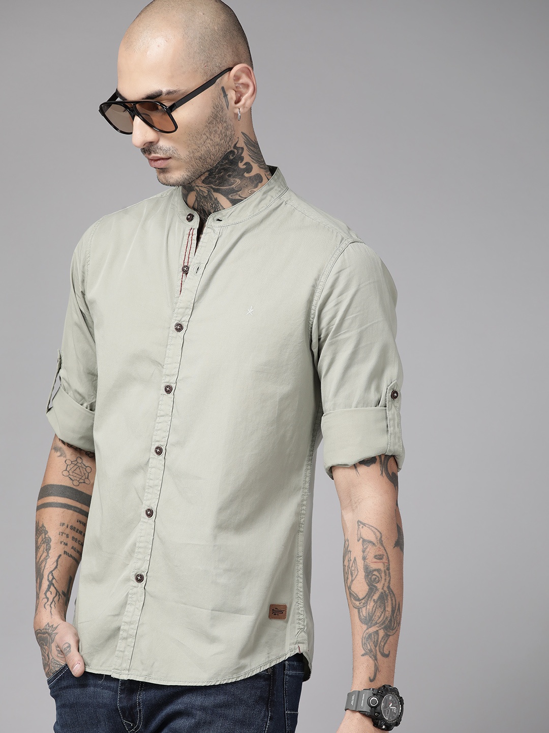 

Roadster The Lifestyle Co. Men Cotton Casual Shirt, Green