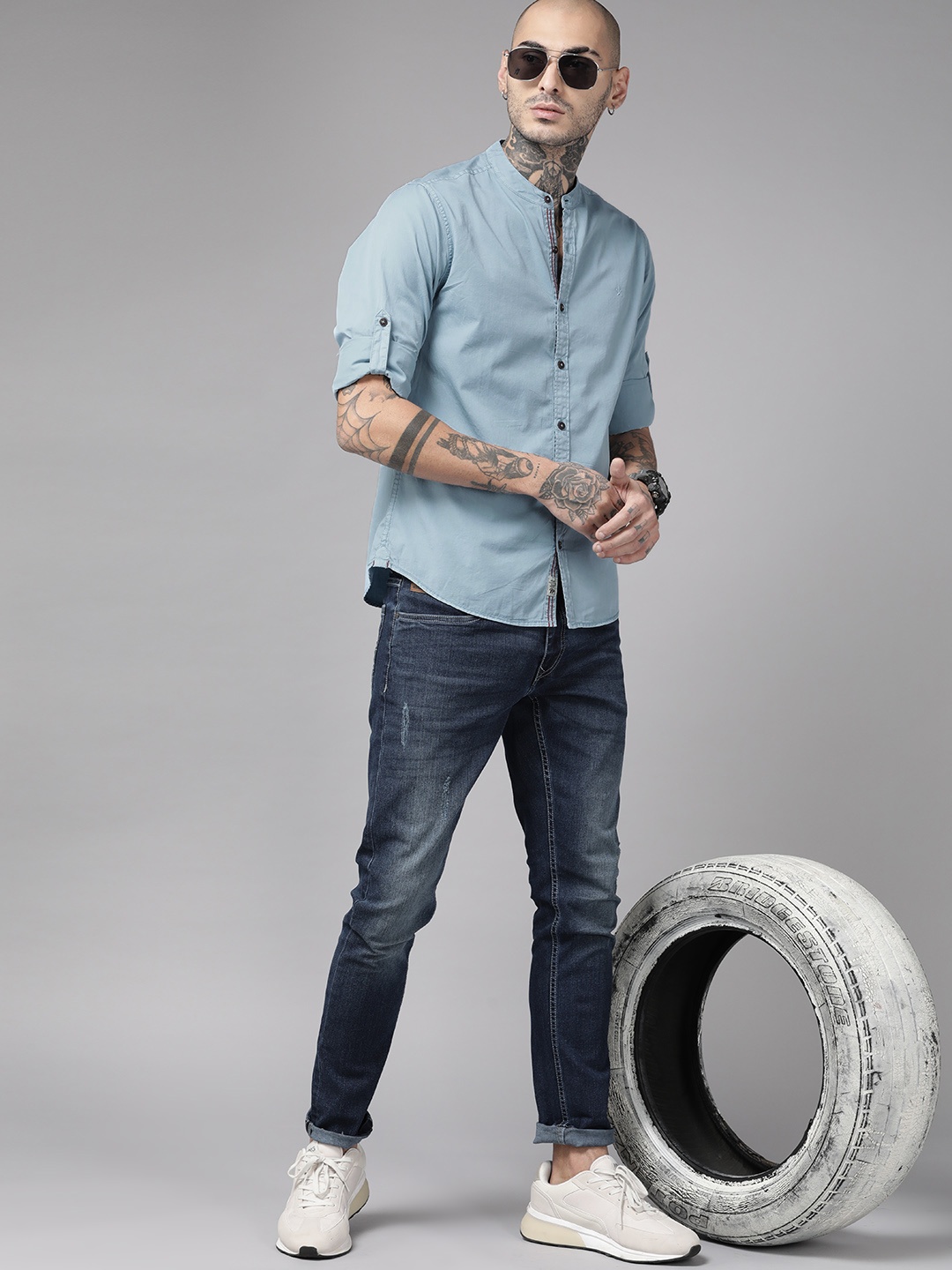 

Roadster The Lifestyle Co. Men Cotton Casual Shirt, Blue