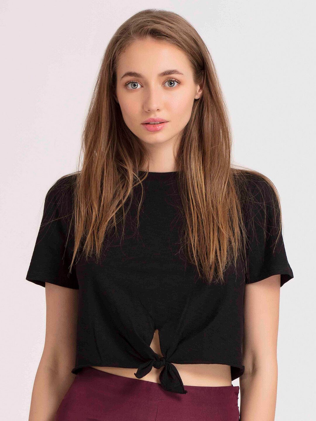 

SHAYE Women Black Printed Extended Sleeves T-shirt