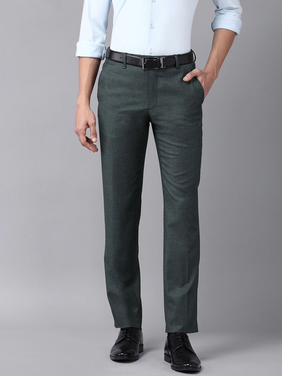 

Van Heusen Men Grey Slim Fit Trousers