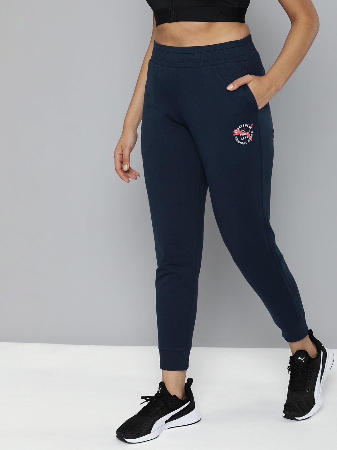 

Puma Women Blue Solid Joggers