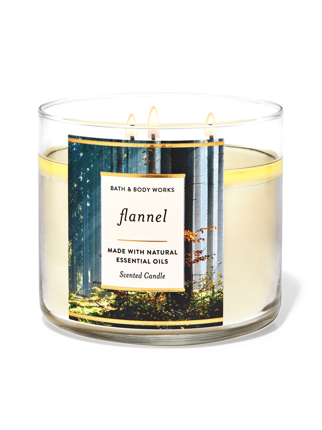 

Bath & Body Works Flannel 3-Wick Candle - 411 g, Transparent