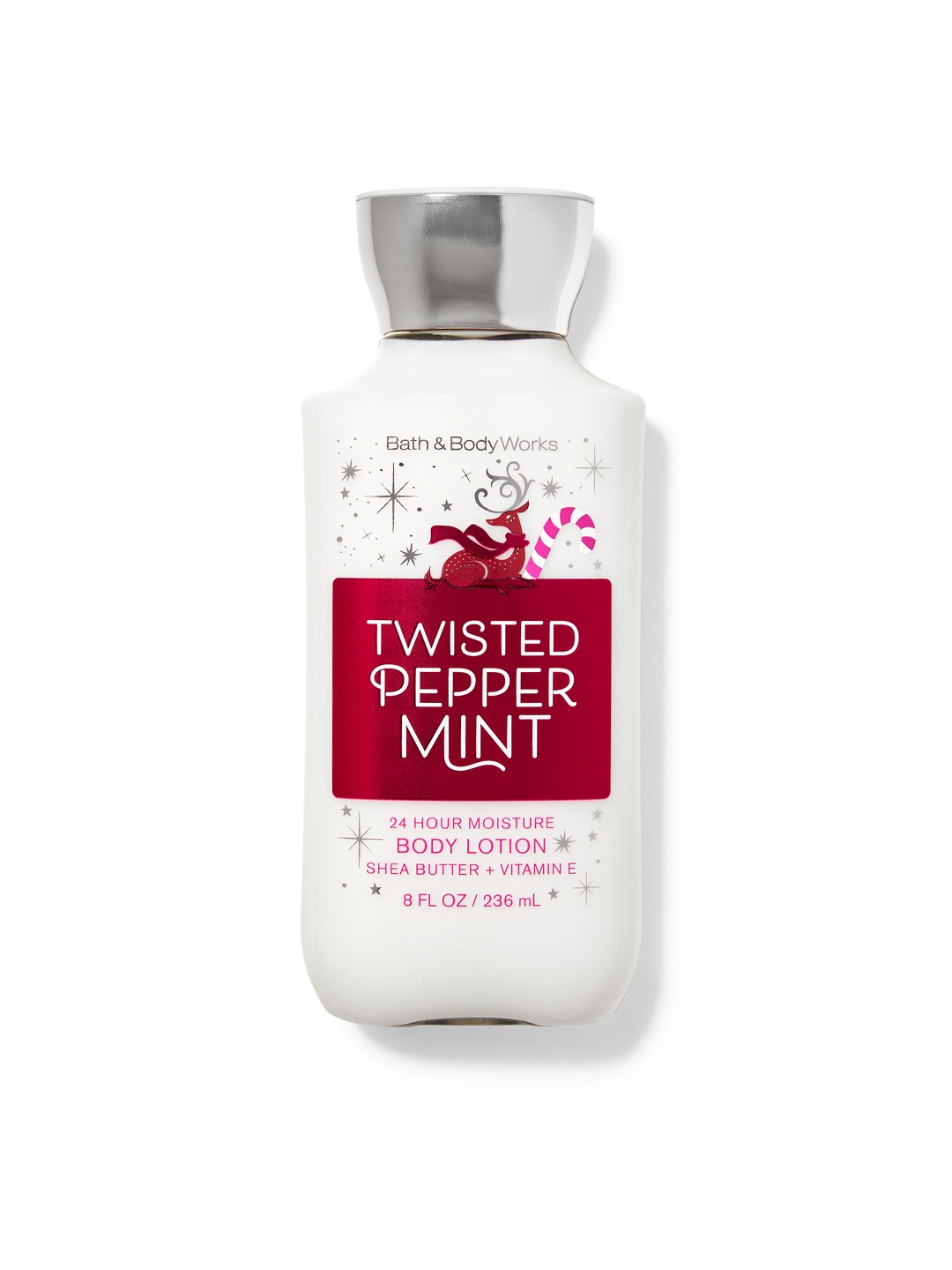 

Bath & Body Works Twisted Peppermint Super Smooth Body Lotion with Shea Butter - 236 ml, White