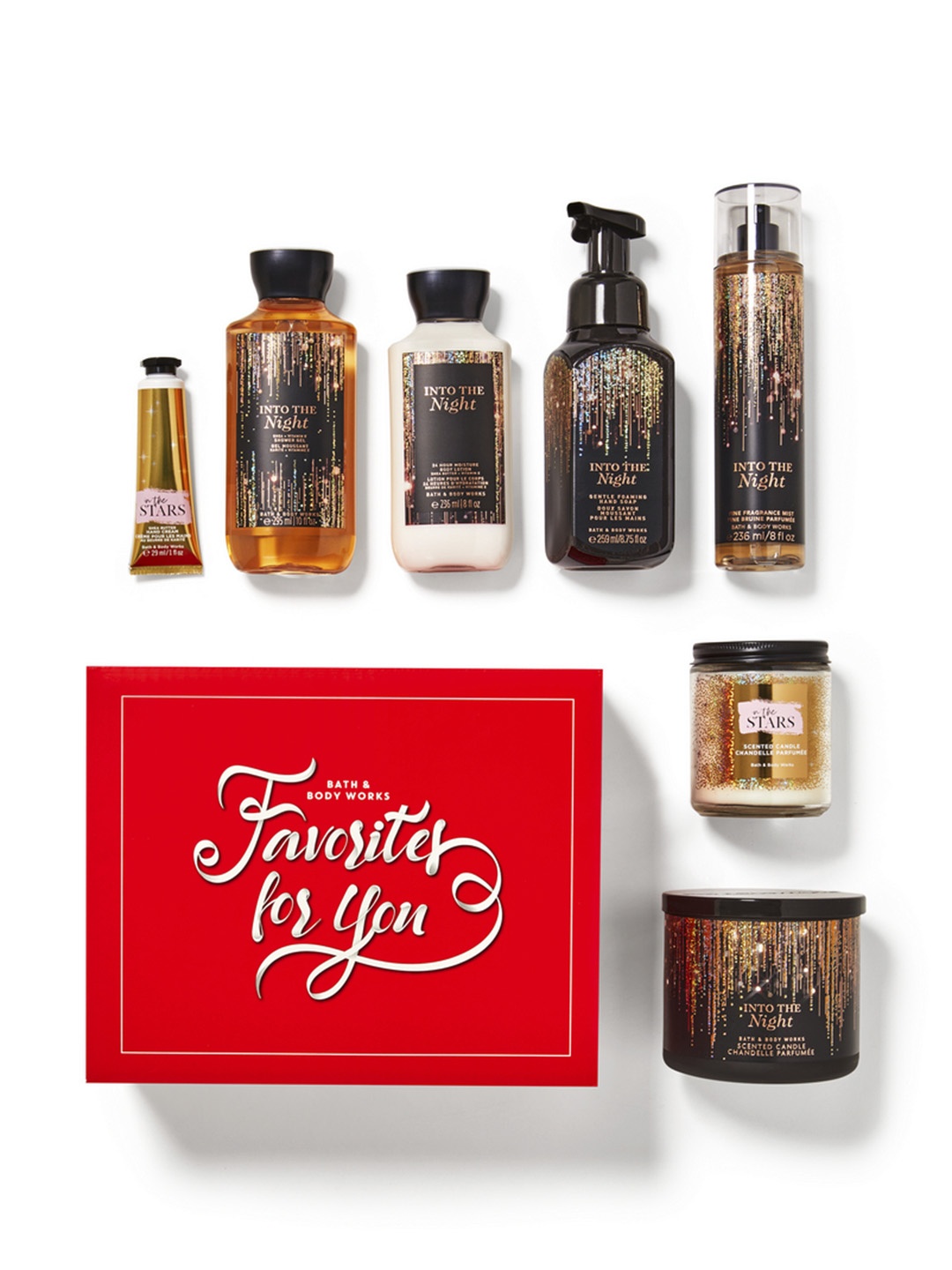 

Bath & Body Works Into The Night & In The Stars Gift Box Set, Gold